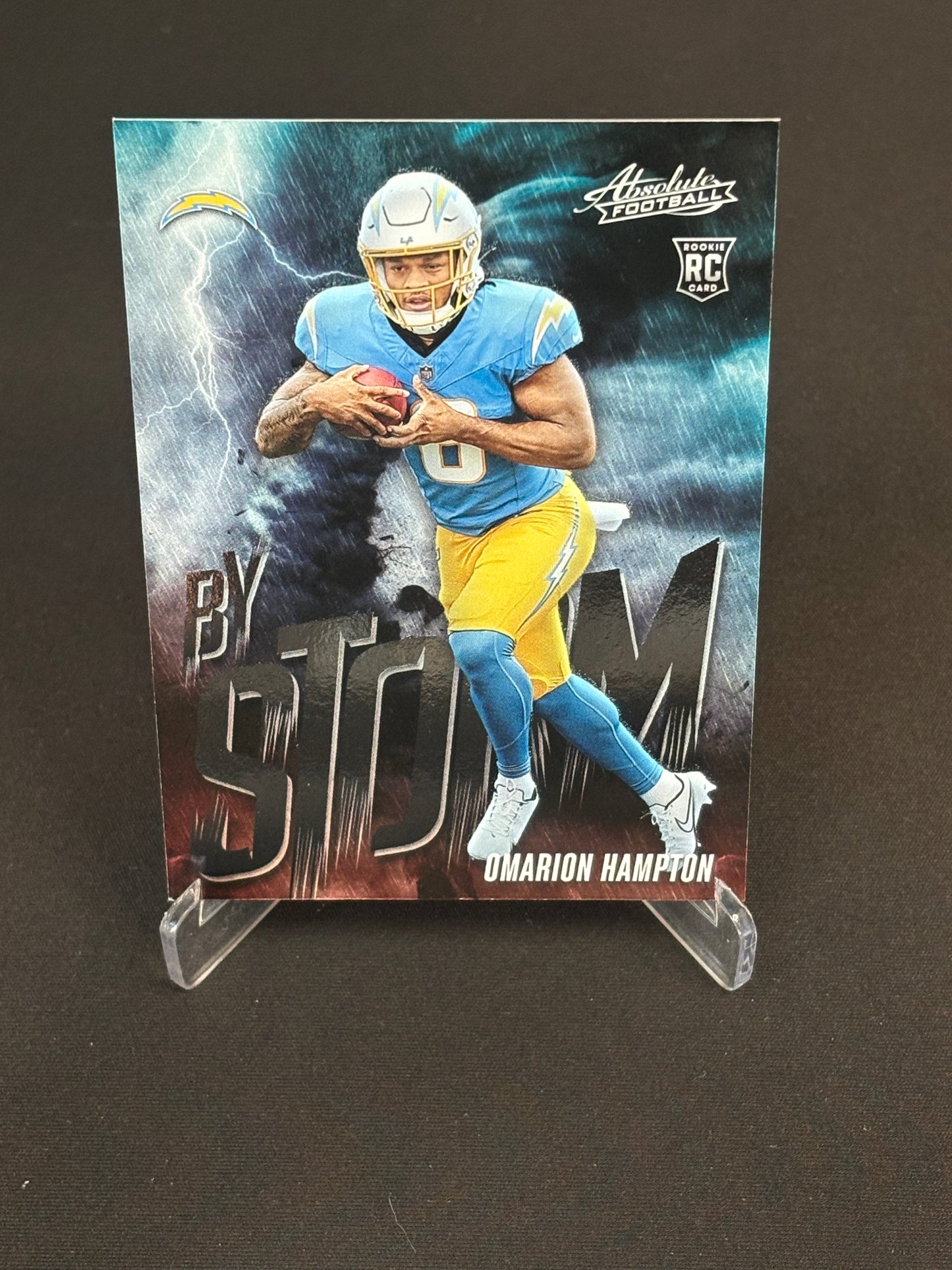 Omarion Hampton RC Absolute 2025 "By Storm" L.A Chargers