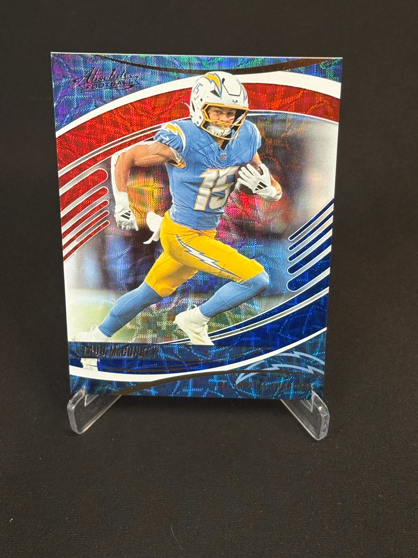 Ladd McConkey Absolute 2025 "Red/White/Blue Kaleidoscope" L.A Chargers