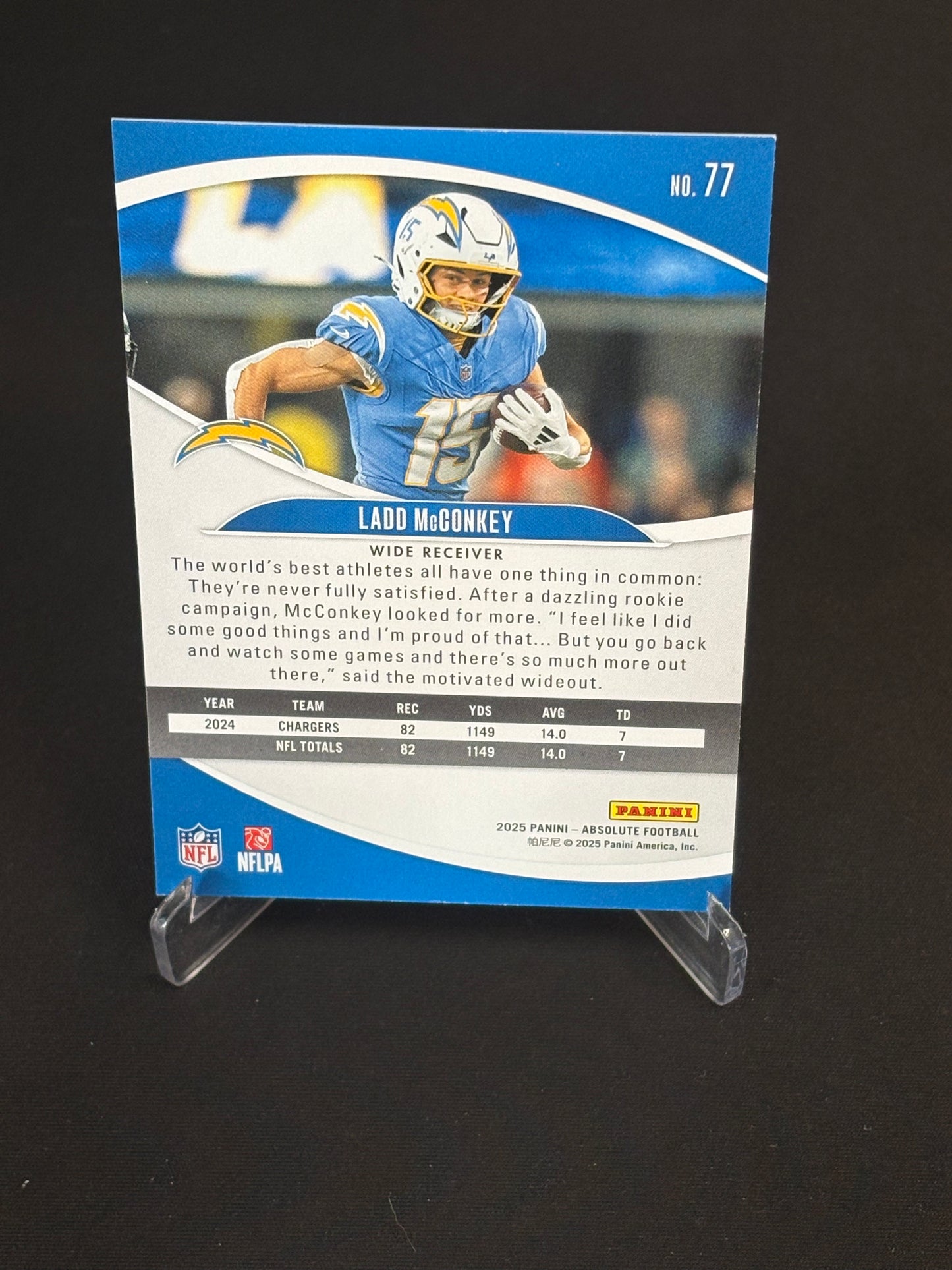 Ladd McConkey Absolute 2025 "Red/White/Blue Kaleidoscope" L.A Chargers