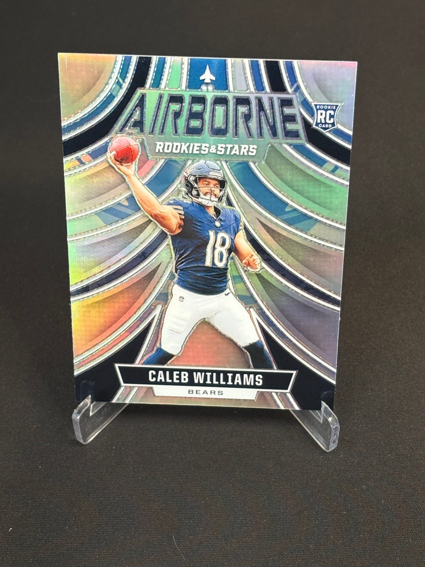 Caleb Williams RC Rookies And Stars 2024 "Airborne Silver" Chicago Bears