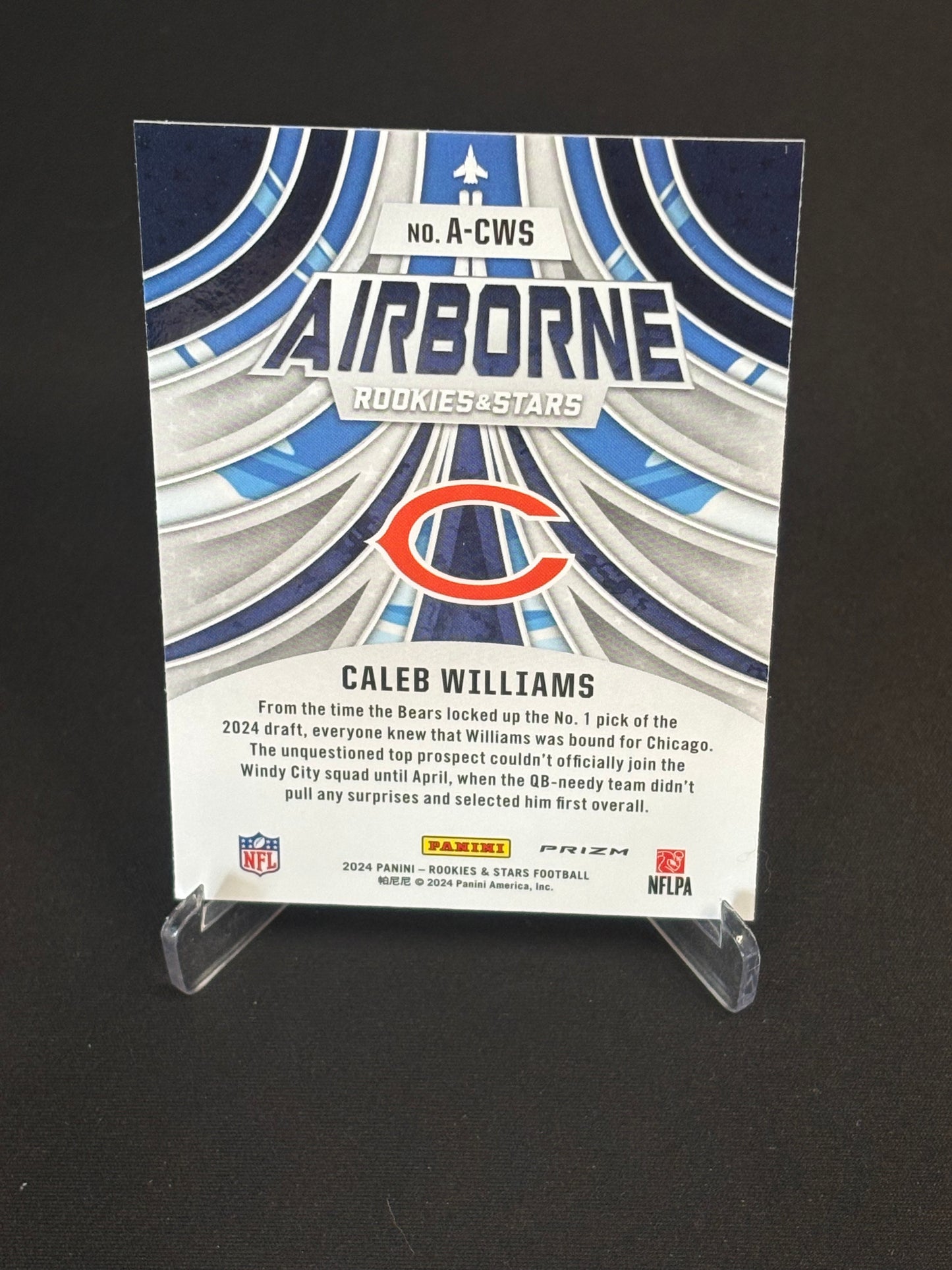 Caleb Williams RC Rookies And Stars 2024 "Airborne Silver" Chicago Bears