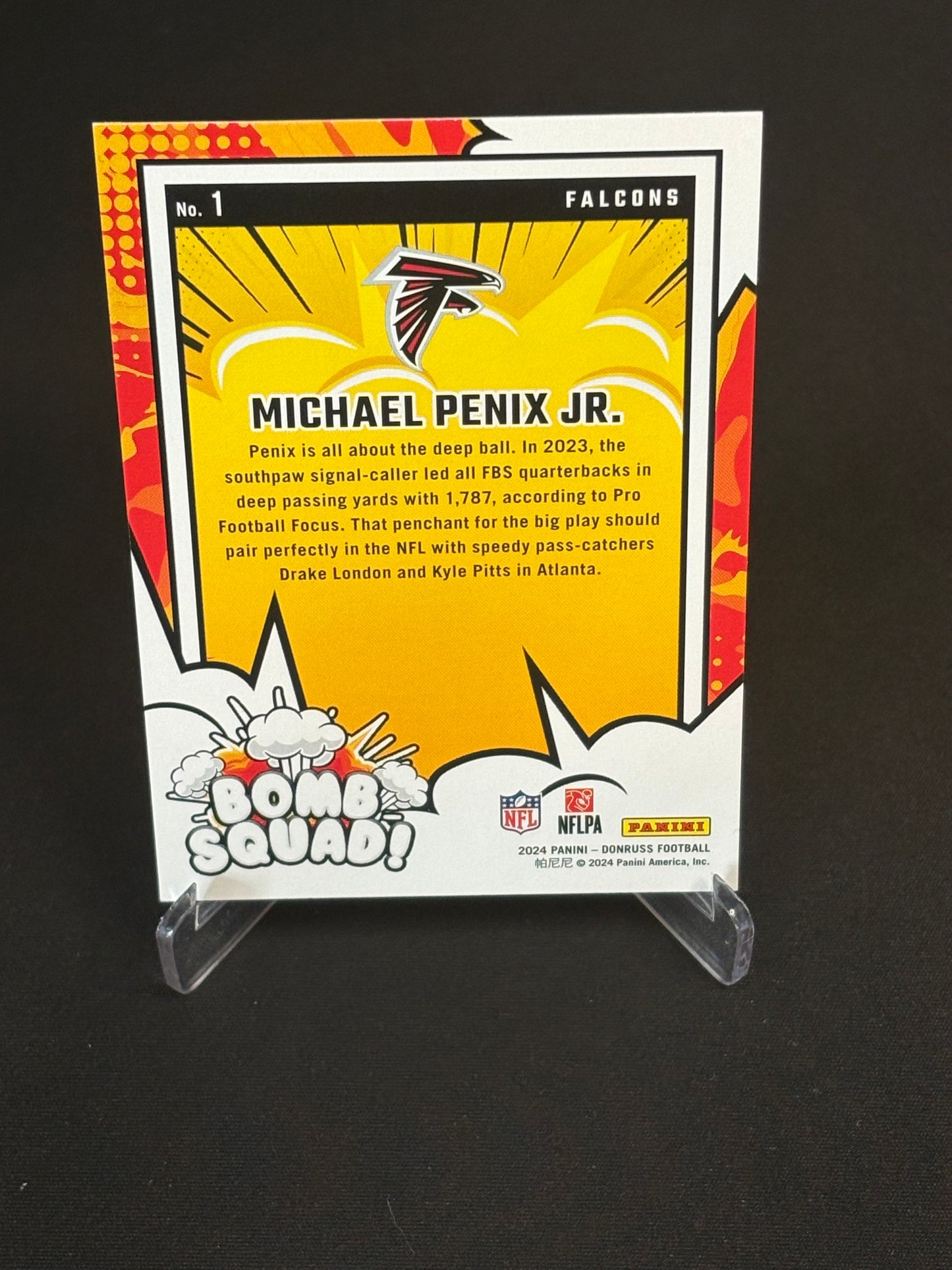 Michael Pénix Jr. RC Donruss 2024 "Bomb Squad" Atlanta Falcons