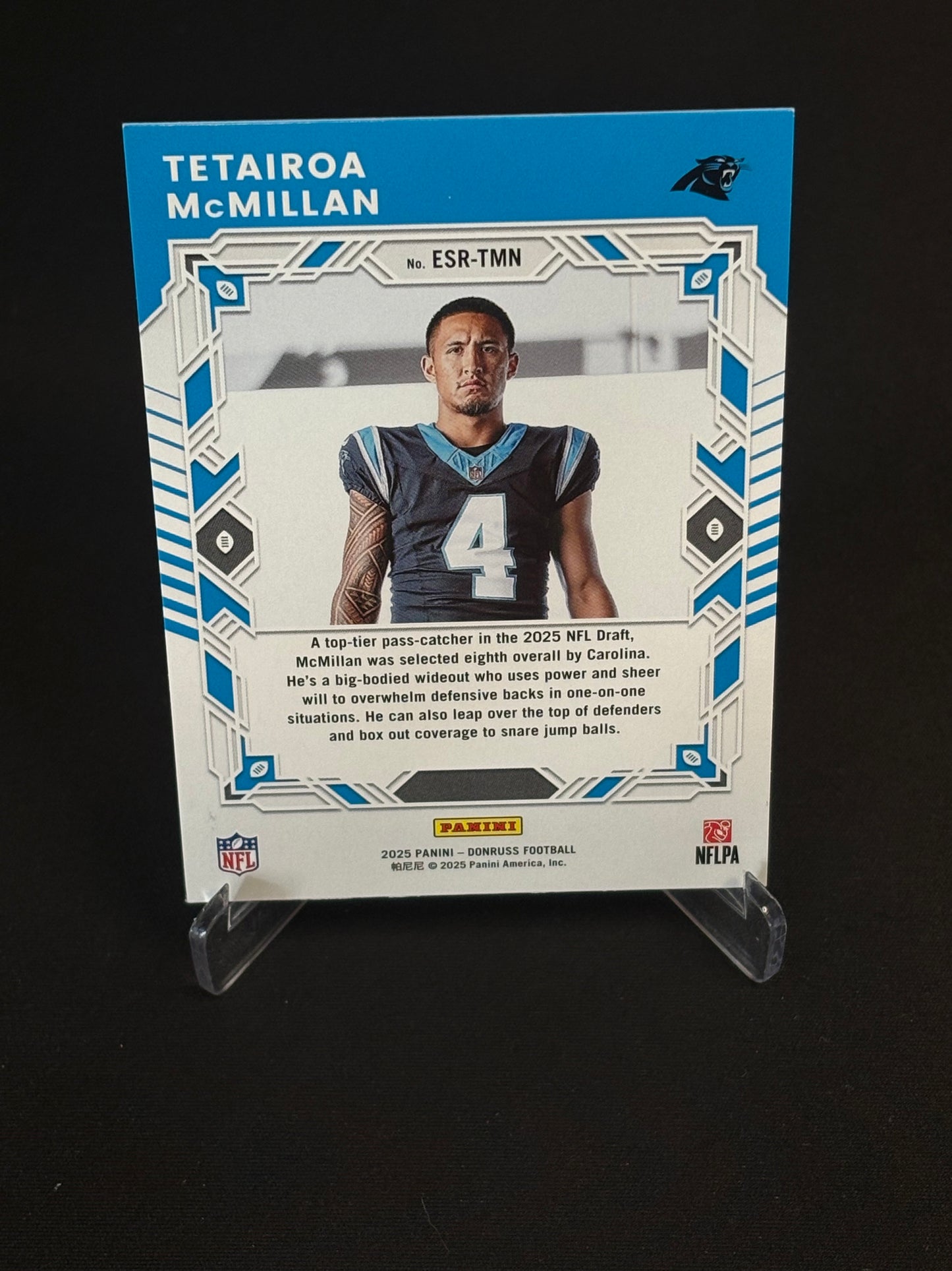 Tetairoa McMillan RC Donruss 2025 "Elite Series Rookies" Carolina Panthers