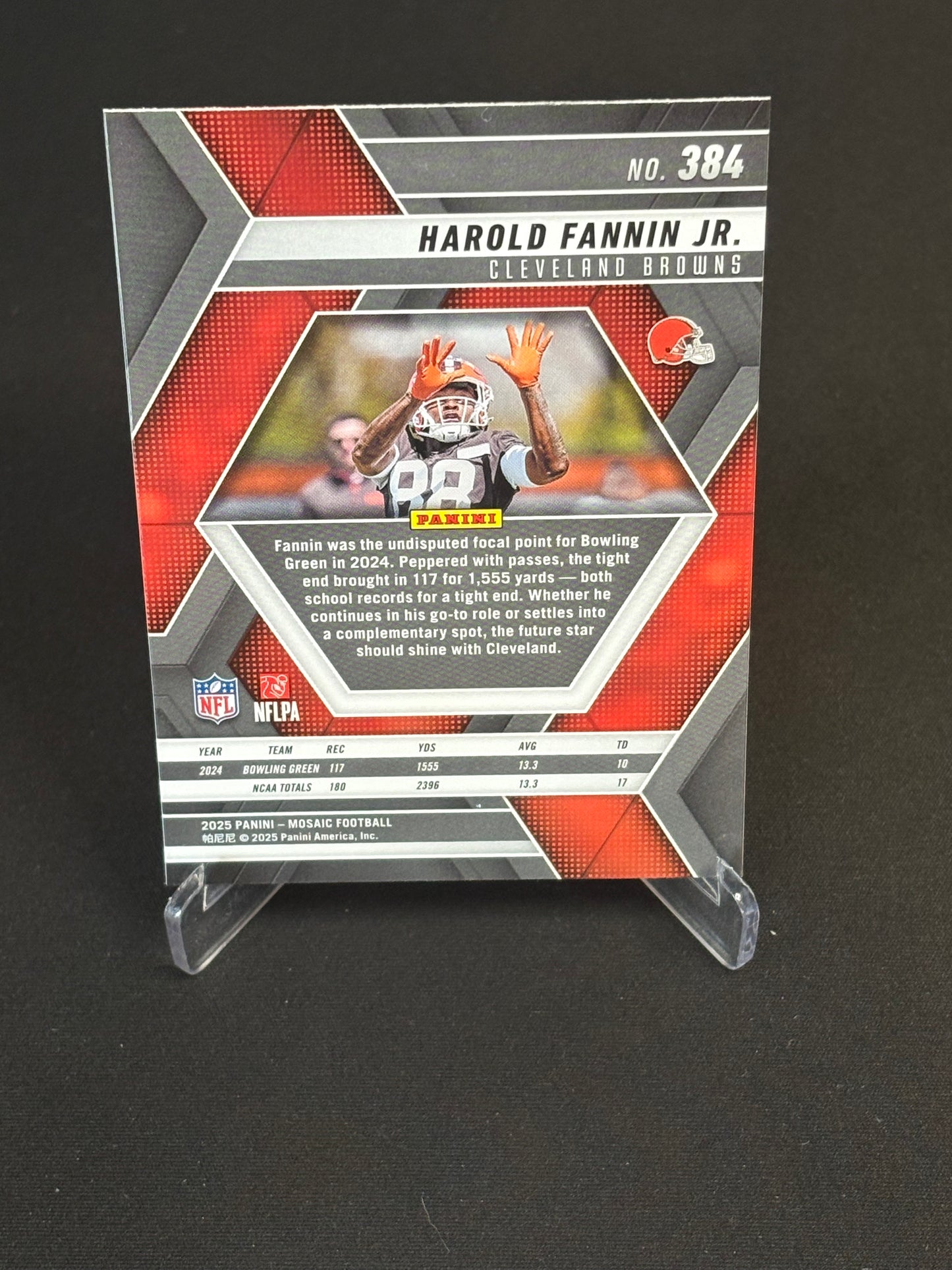 Harold Fannin Jr. RC Mosaic 2025 "Base" Cleveland Browns