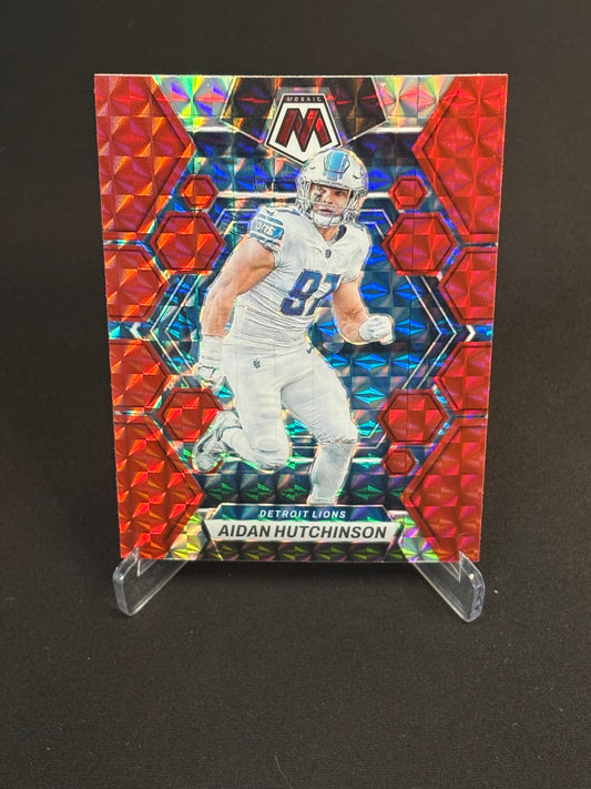 Aidan Hutchinson Mosaic 2023 "Red Mosaic" Detroit Lions