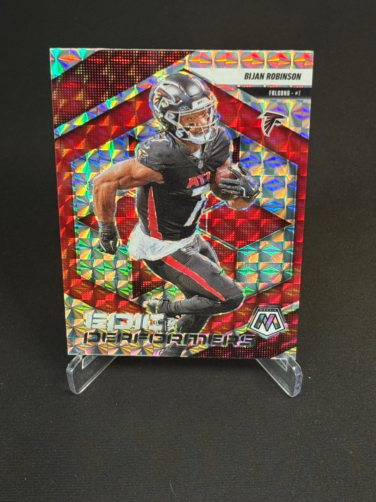 Bijan Robinson Mosaic 2025 "Epic Performers Prizm Mosaic" Atlanta Falcon