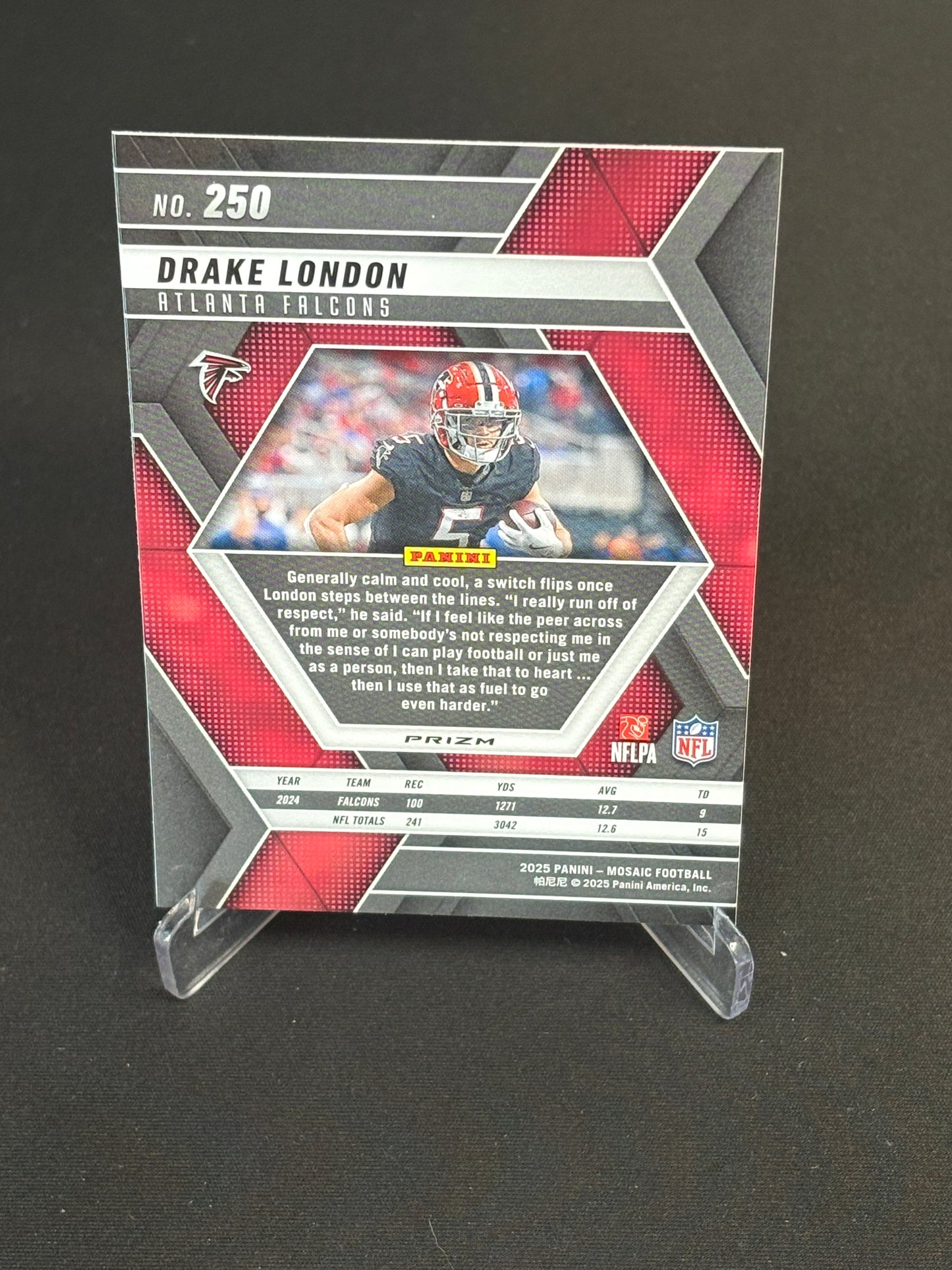 Drake London Mosaic 2025 "Purple Reactive" Atlanta Falcons