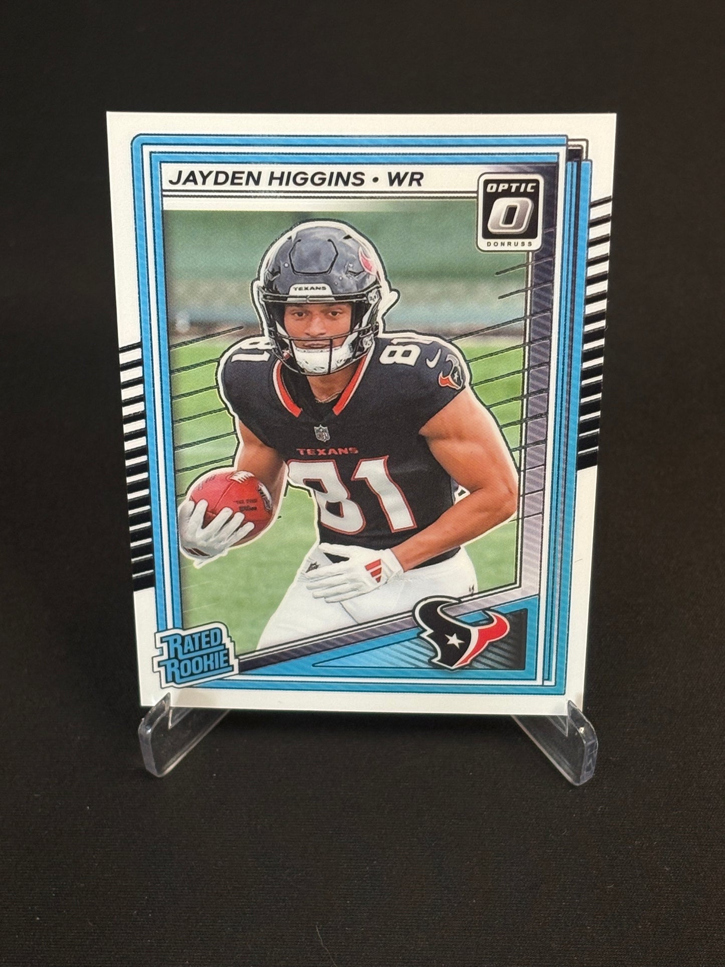 Jayden Higgins RC Donruss Optic 2025 "Base" Houston Texans
