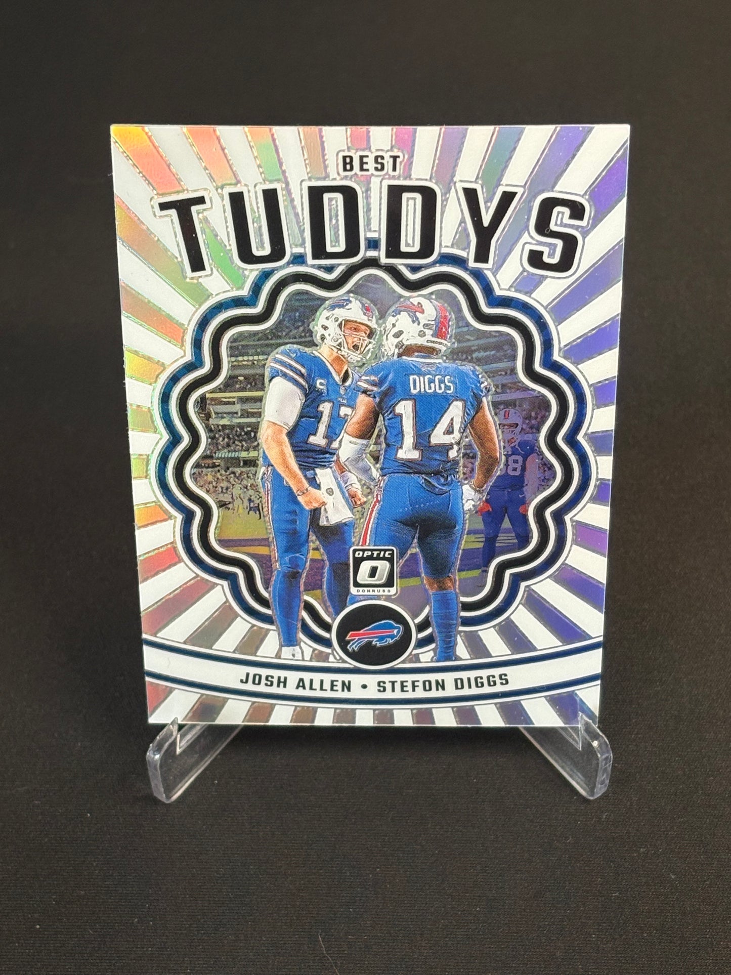 Josh Allen/Stefon Diggs Donruss Optic 2023 "Best Tuddys Silver Prizm" Buffalo Bills