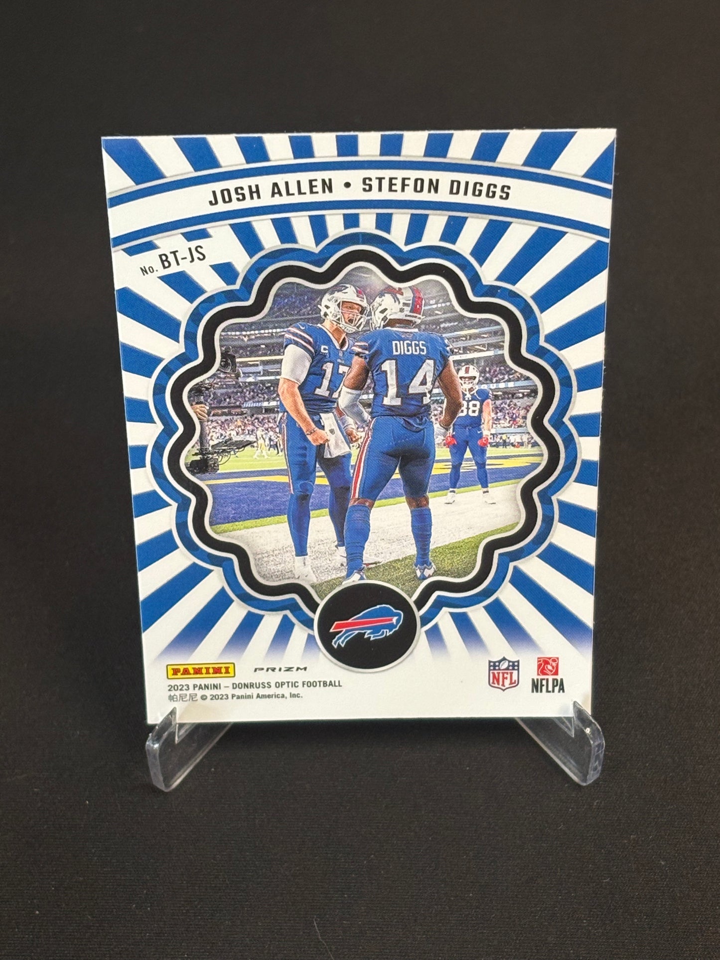 Josh Allen/Stefon Diggs Donruss Optic 2023 "Best Tuddys Silver Prizm" Buffalo Bills
