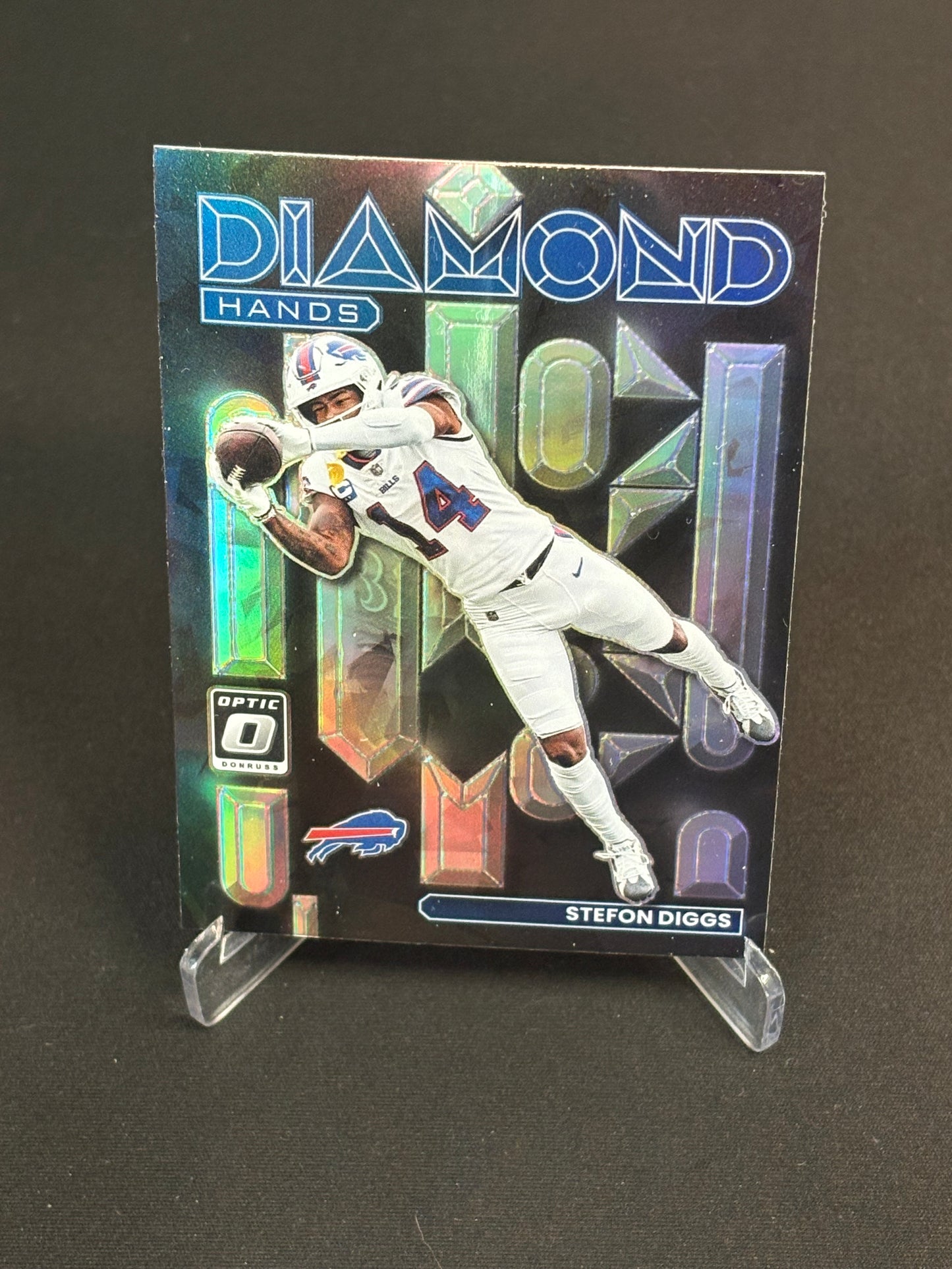 Stefon Diggs Donruss Optic 2022 "Diamond Hands Silver Prizm" Buffalo Bills