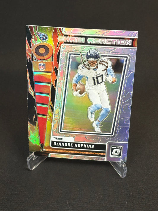 DeAndre Hopkins Donruss Optic 2023 "Chain Reaction Silver Prizm" Tenessee Titans
