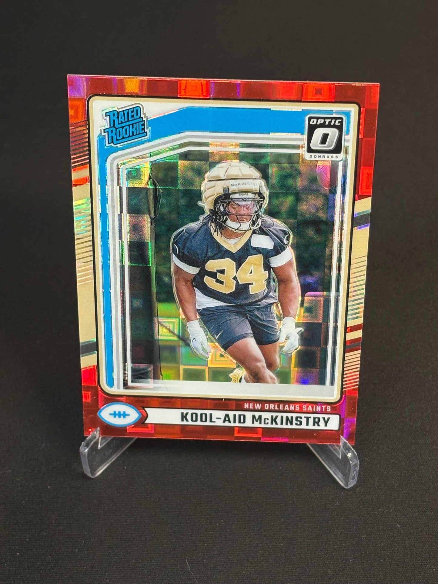 Kool-Aid McKinstry RC Donruss Optic 2024 "Red Pandora" New Orleans Saints