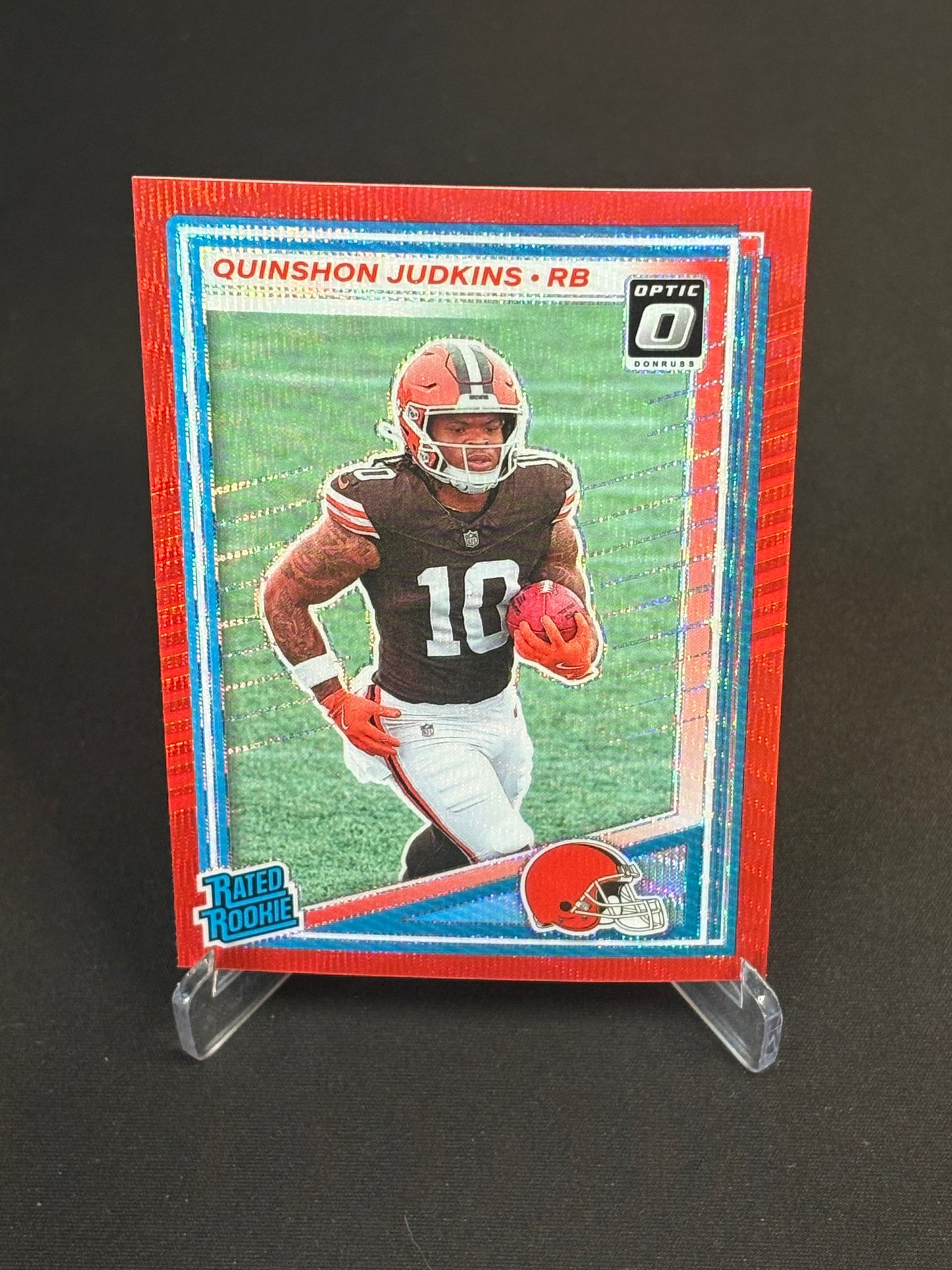 Quinshon Judkins RC Donruss Optic 2025 "Red Parallèle" Cleveland Browns