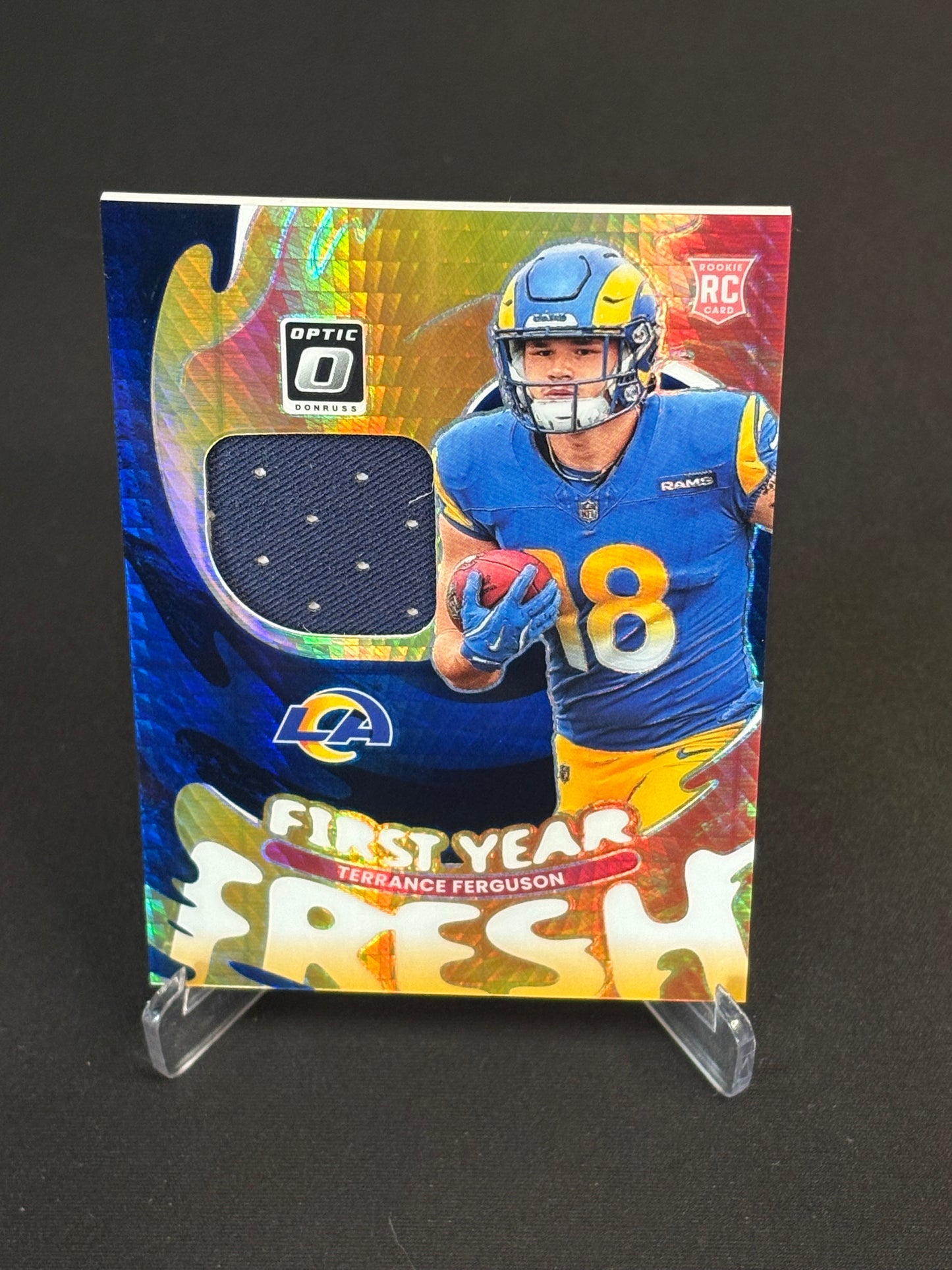 Terrance Ferguson RC Donruss Optic 2025 "Patch First Year Fresh" L.A Rams