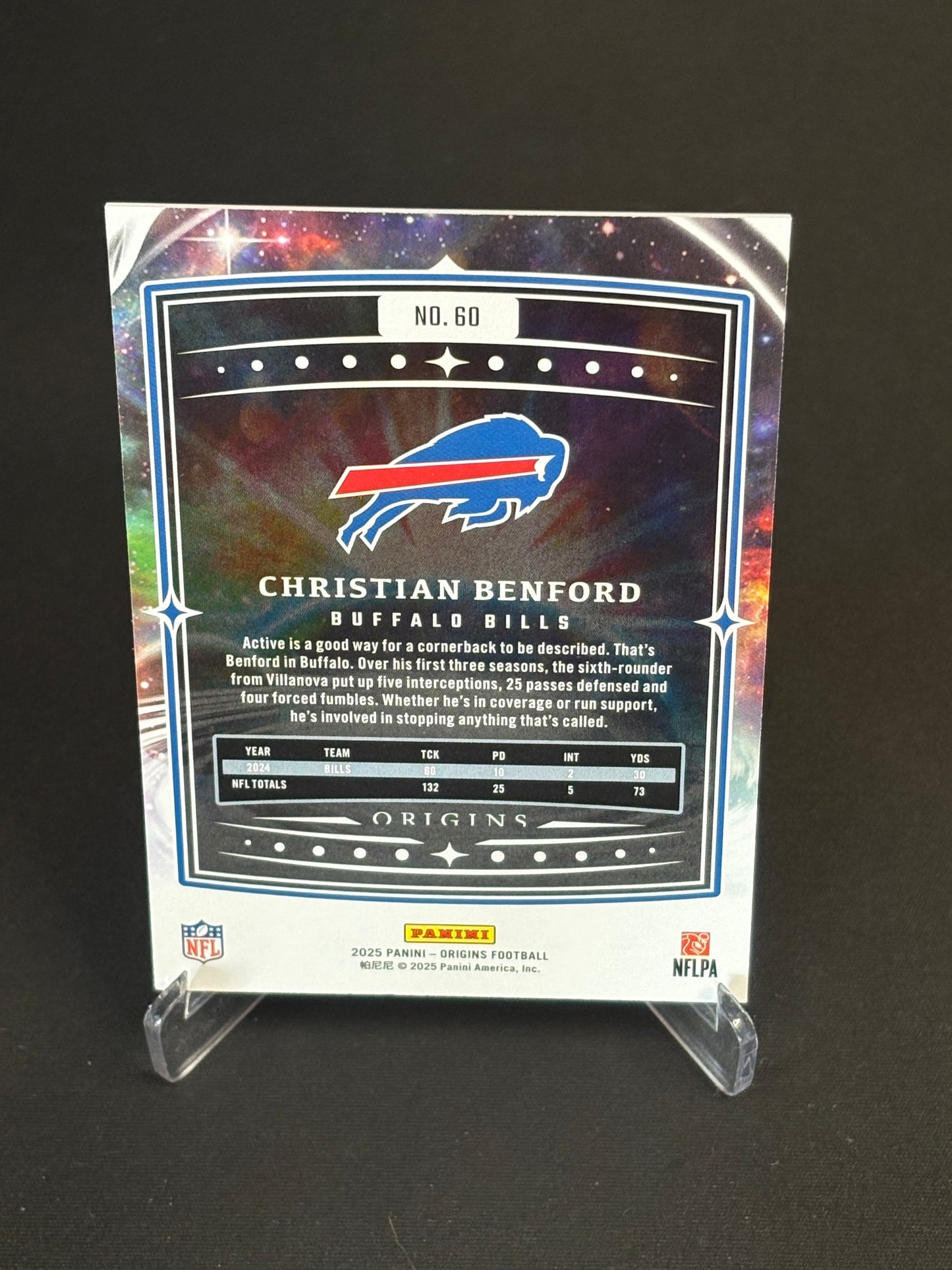 Christian Benford Origins 2025 "Base" Buffalo Bills