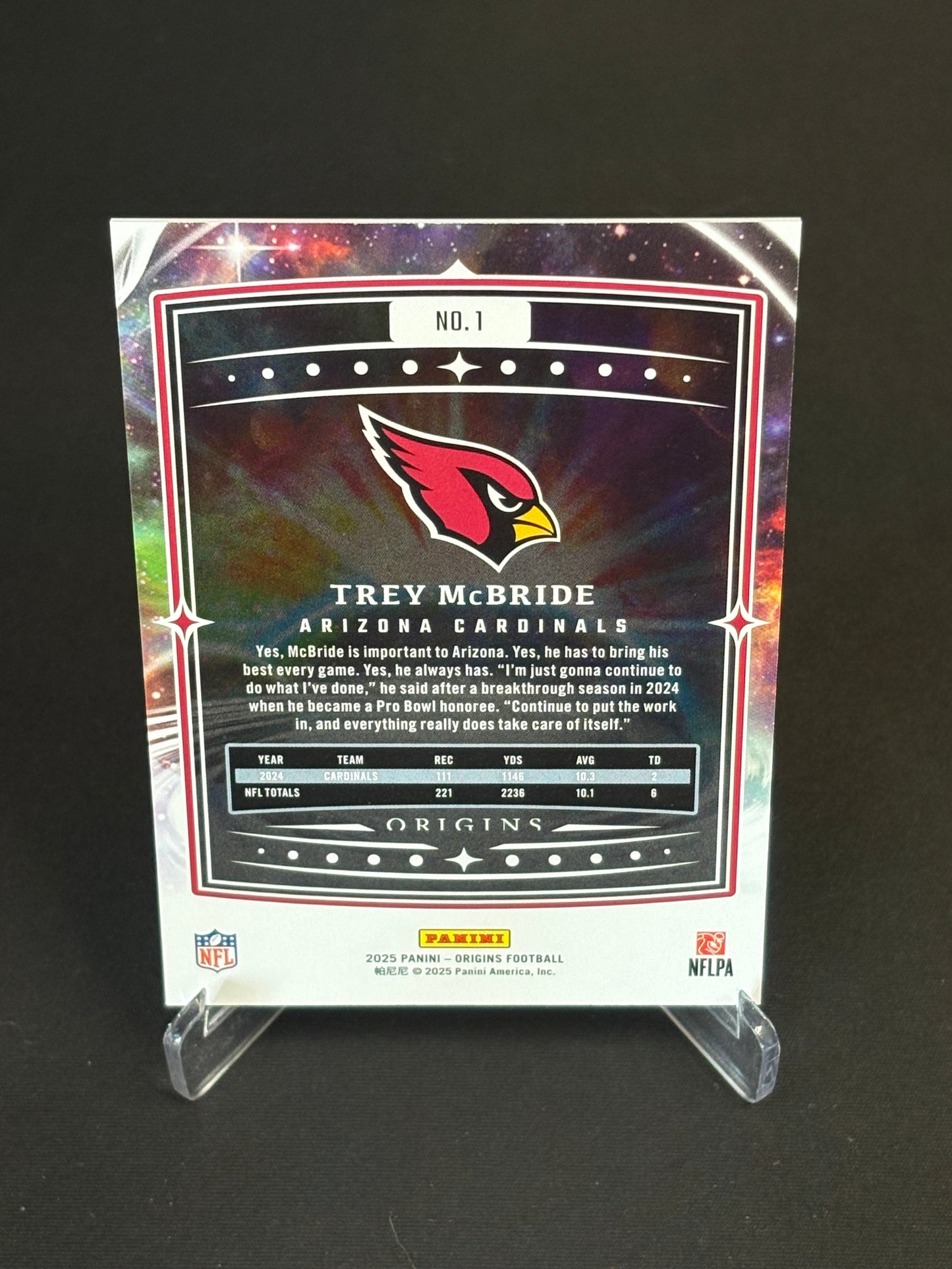 Trey McBride Origins 2025 "Base" Arizona Cardinals