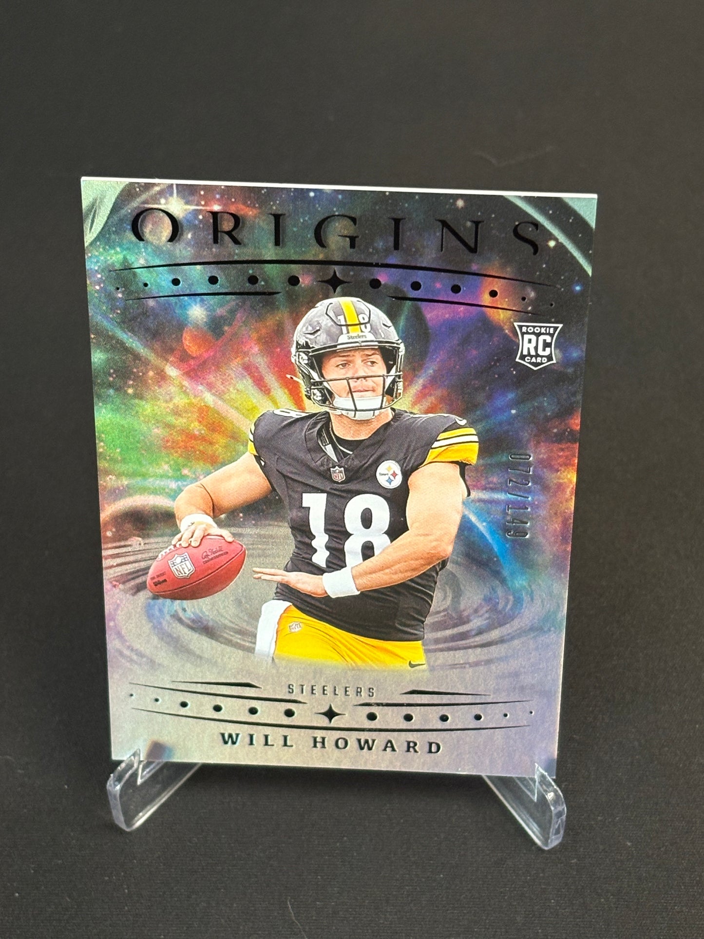Will Howard RC Origins 2025 "Holo Silver 72/149" Pittsburgh Steelers