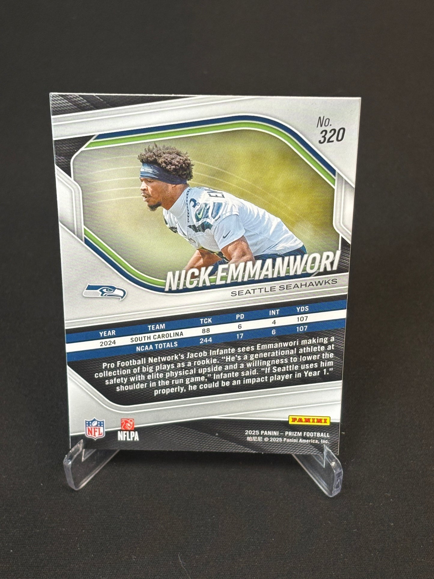 Nick Emmanwori RC Prizm 2025 "Base" Seattle Seahawks