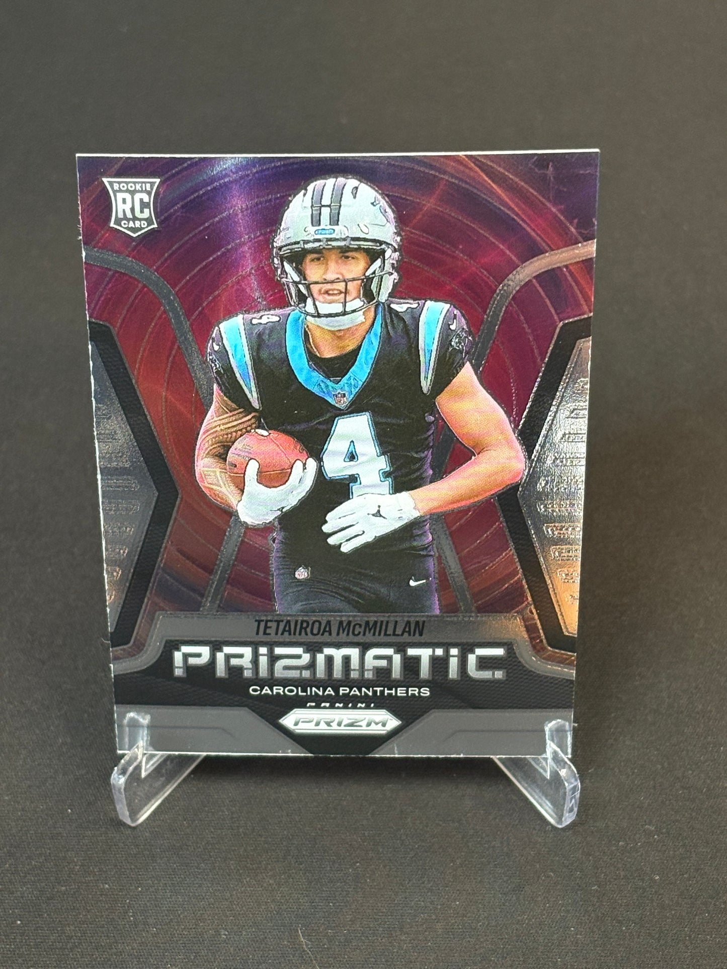 Tetairoa McMillan RC Prizm 2025 "Prizmatic Base" Carolina Panthers