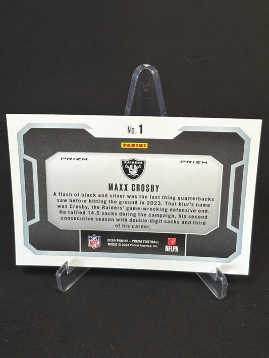 Maxx Crosby Prizm 2024 "Lock Down Silver Prizm" Las Vegas Raiders