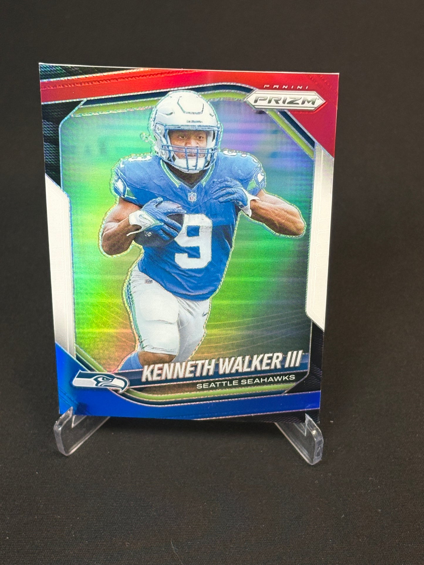 Kenneth Walker Prizm 2025 "BlueWhiteRed" Seattle Seahawks
