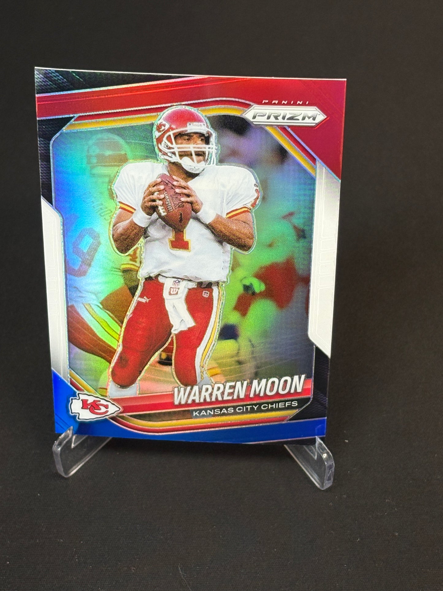Warren Moon Prizm 2025 "BlueWhiteRed" Kansas City Chiefs