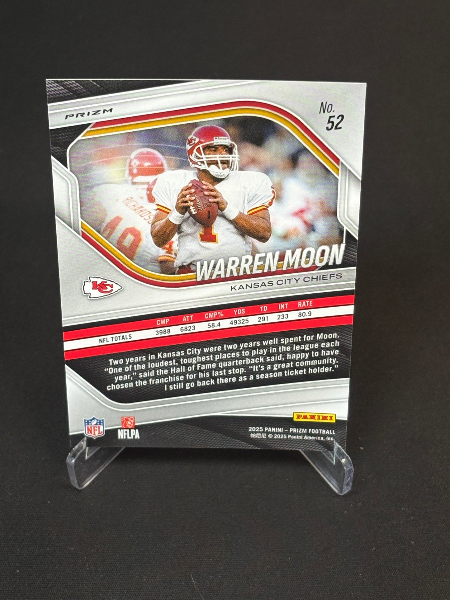 Warren Moon Prizm 2025 "BlueWhiteRed" Kansas City Chiefs
