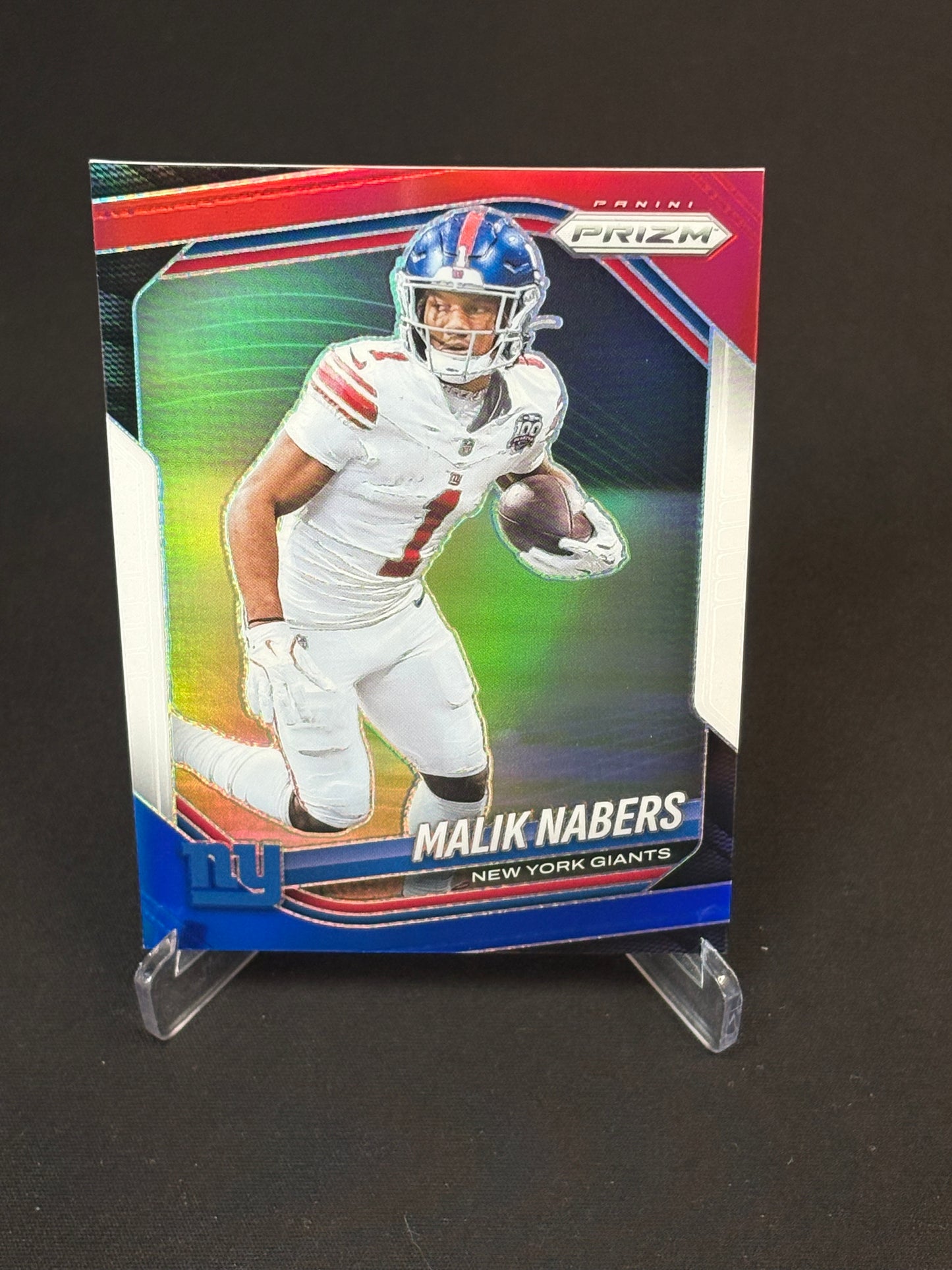 Malik Nabers Prizm 2025 "BlueWhiteRed Color Match" New York Giants