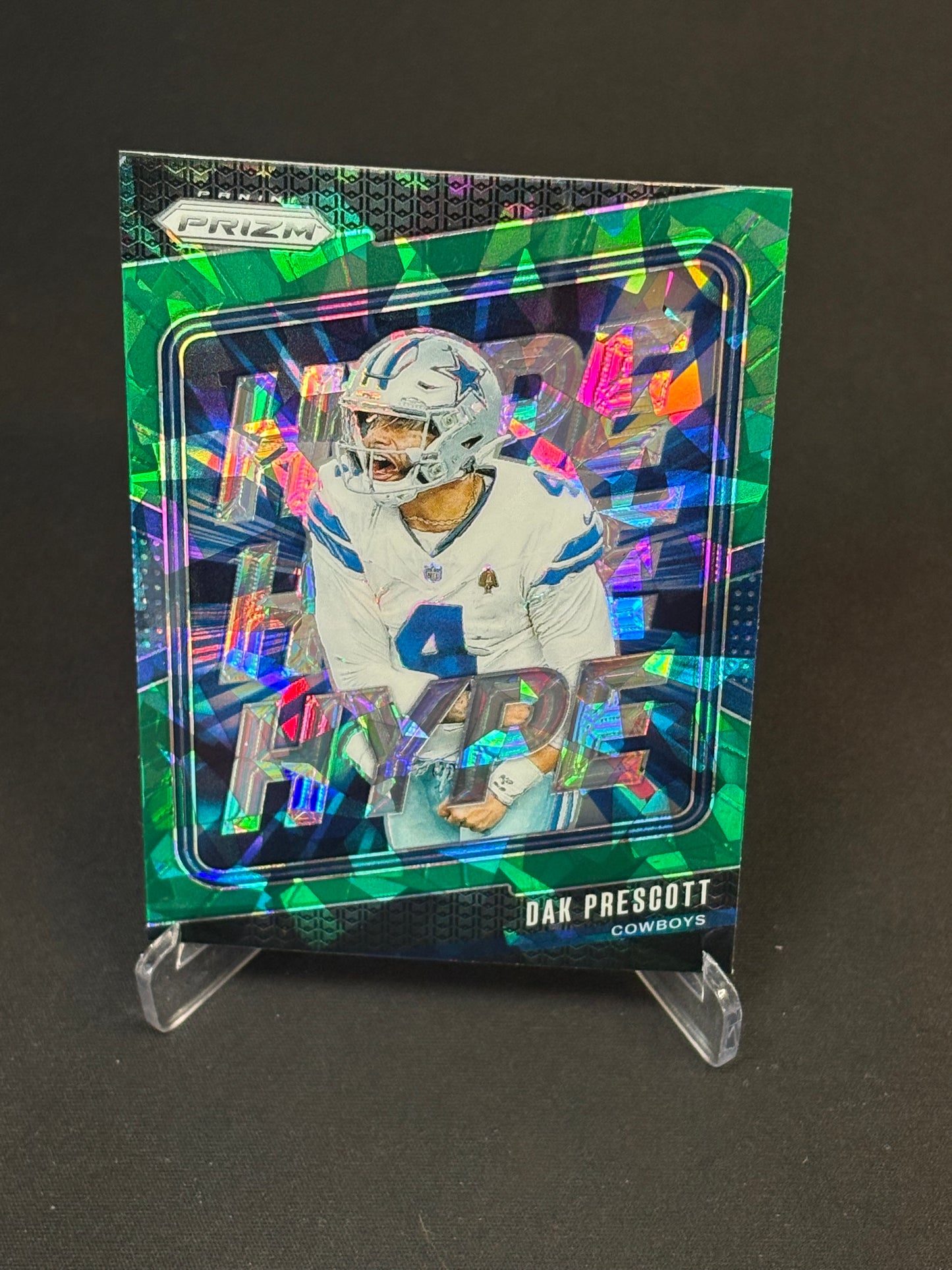 Dak Prescott Prizm 2024 "Hype Green Crakle Ice" Dallas Cowboys