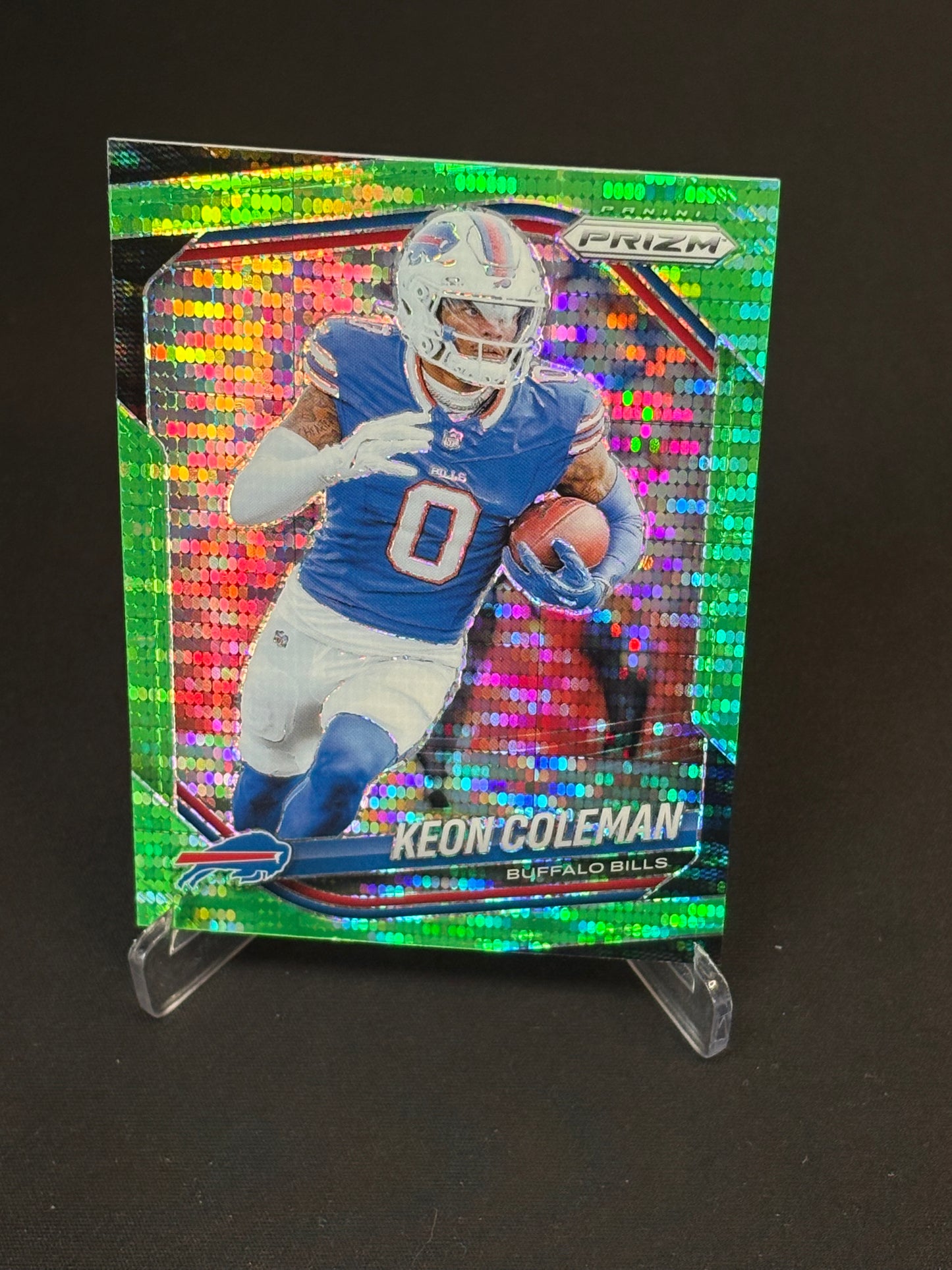 Keon Coleman Prizm 2025 "Green Pulsar" Buffalo Bills
