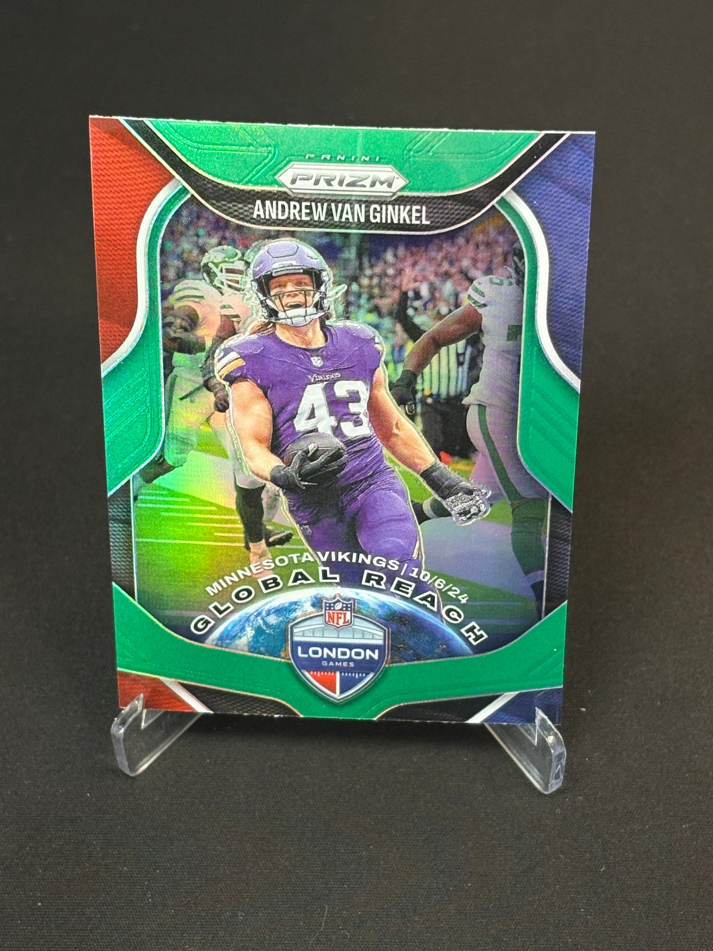 Andrew Van Ginkel Prizm 2025 "Global Reach Green Prizm" Minnesota Vikings
