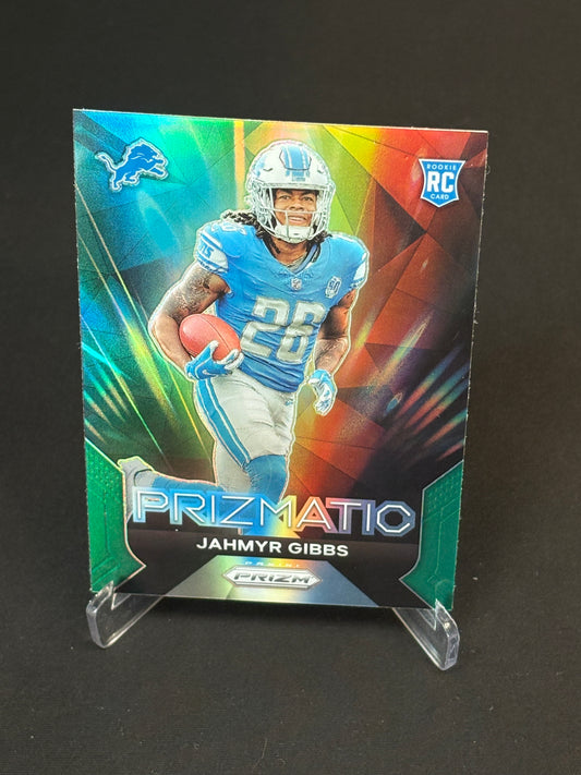 Jahmyr Gibbs RC Prizm 2023 "Prizmatic Green Prizm" Detroit Lions