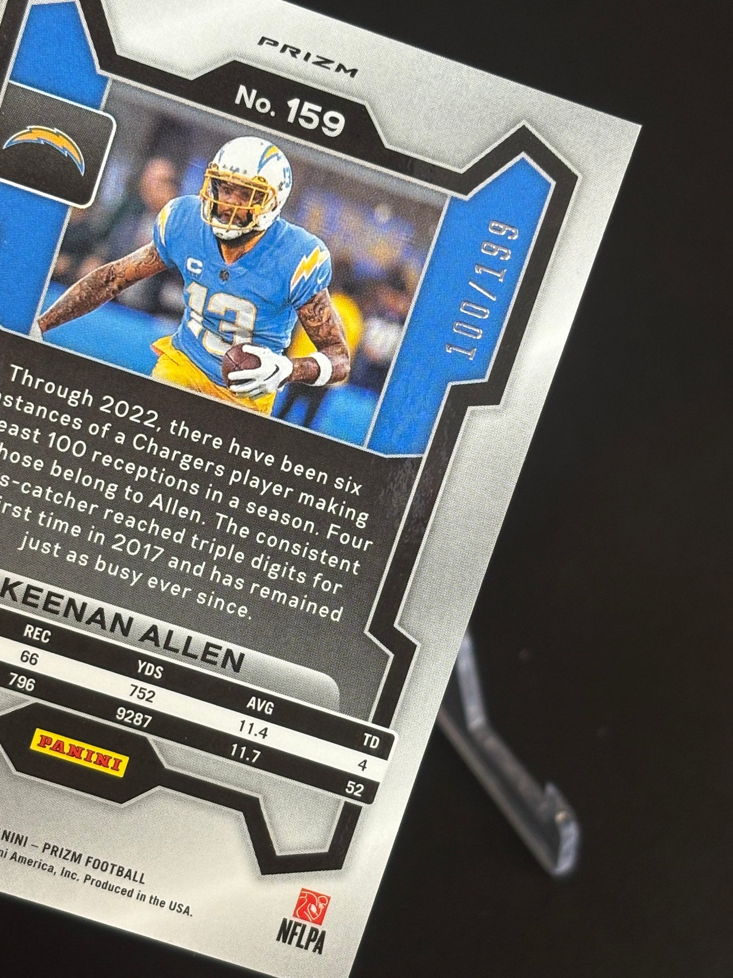 Keenan Allen Prizm 2023 "Aqua Wave 100/199" L.A Chargers