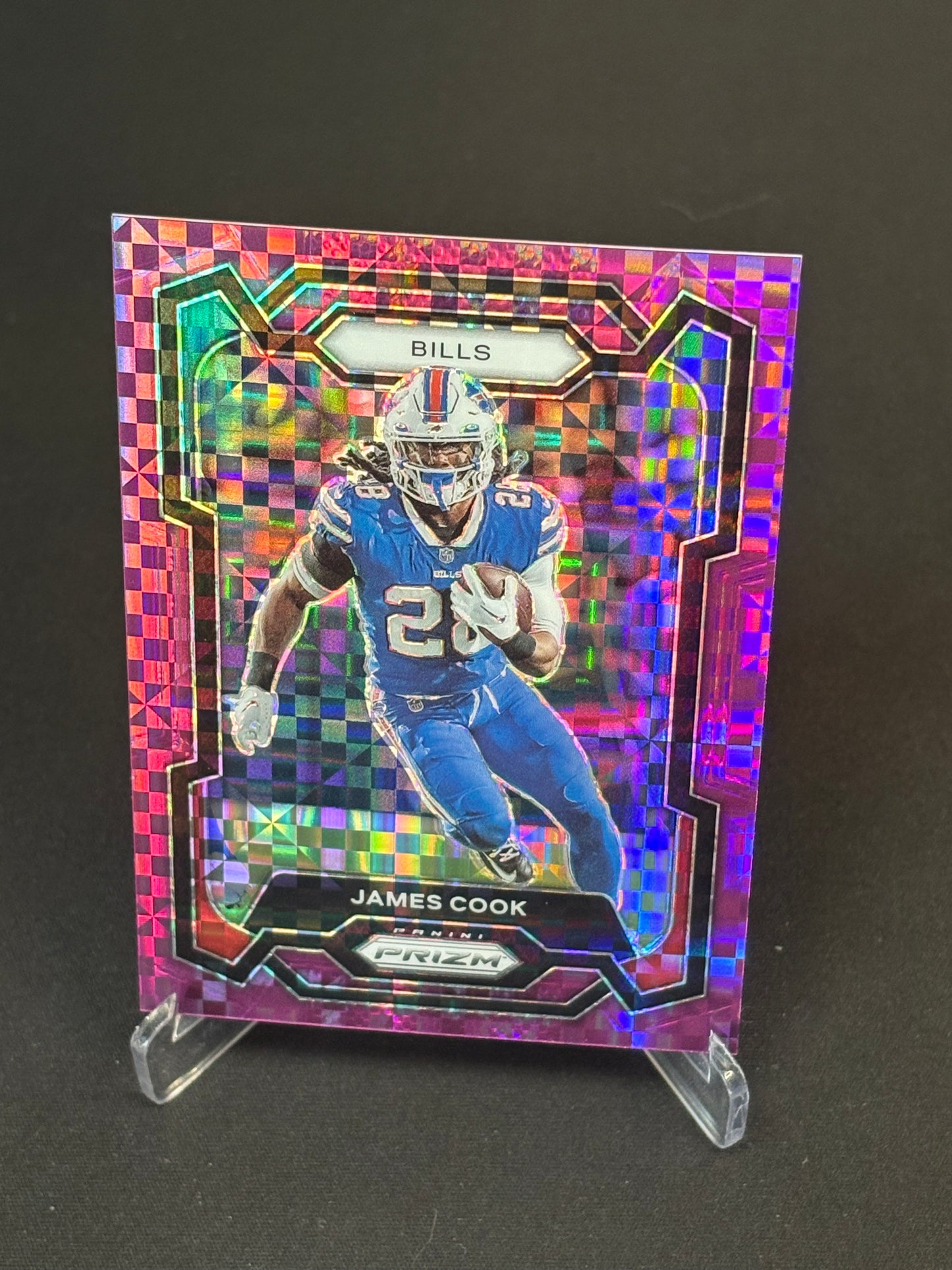 James Cook Prizm 2023 "Purple Powers Prizm 12/49" Buffalo Bills