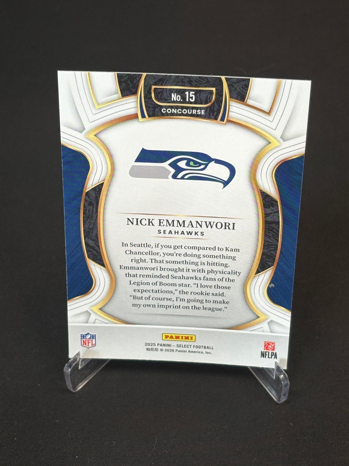 Nick Emmanwori RC Select 2025 "Concourse" Seattle Seahawks