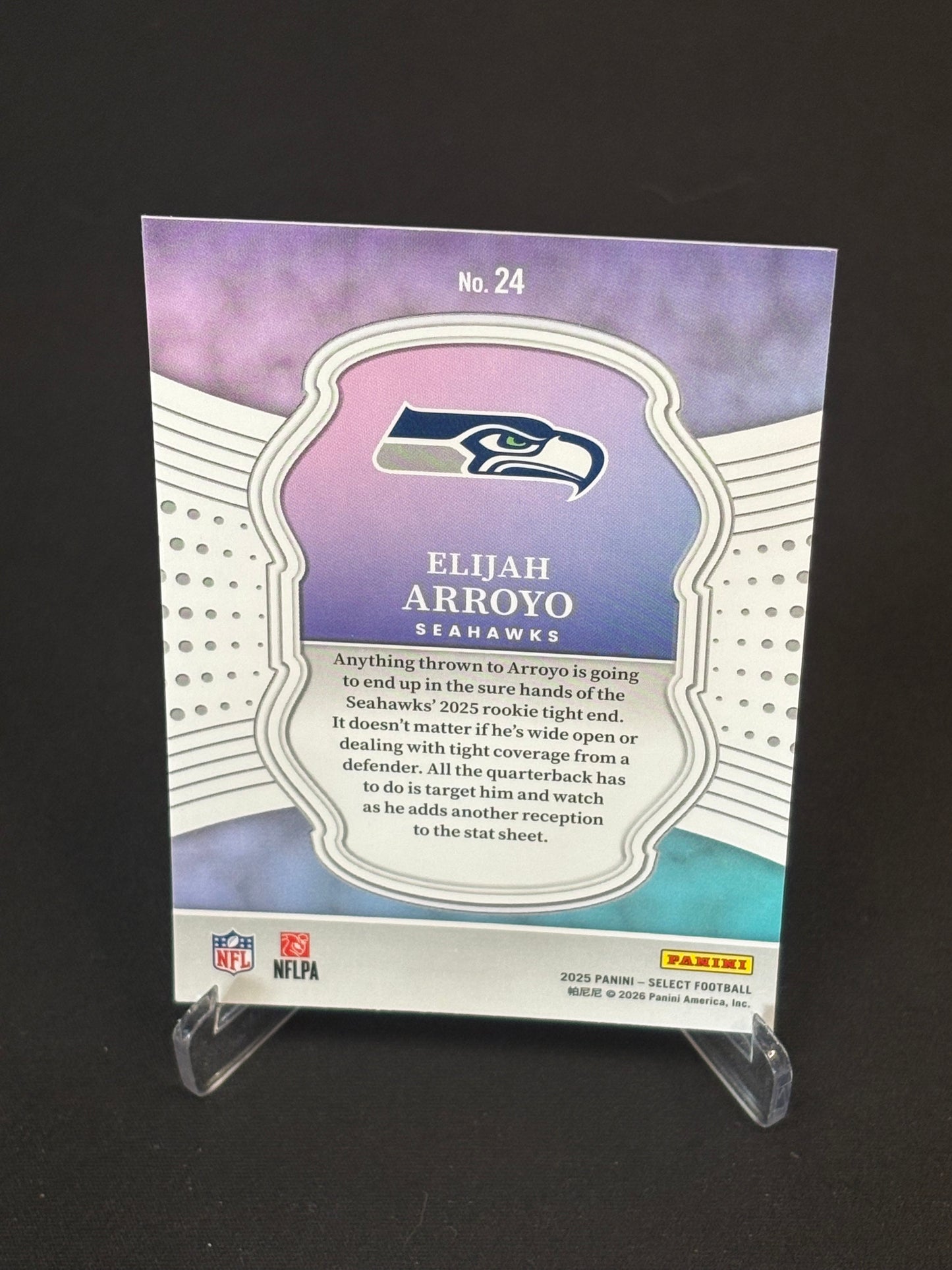 Elijah Arroyo RC Select 2025 "Select Certified" Seattle Seahawks