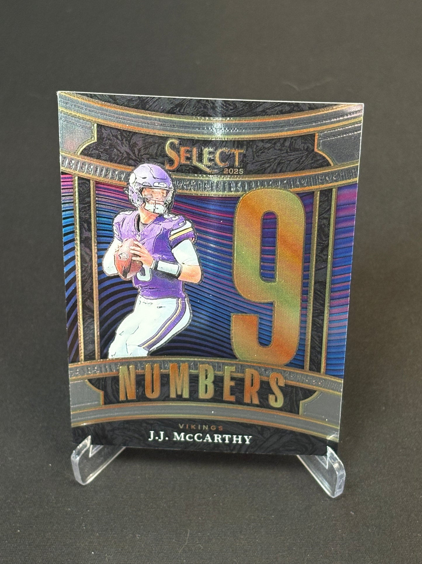 J.J McCarthy Select 2025 "Numbers 9" Minnesota Vikings
