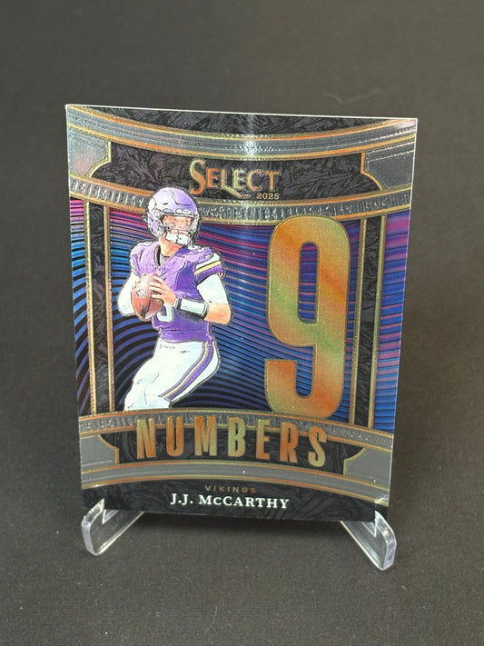 J.J McCarthy Select 2025 "Numbers 9" Minnesota Vikings