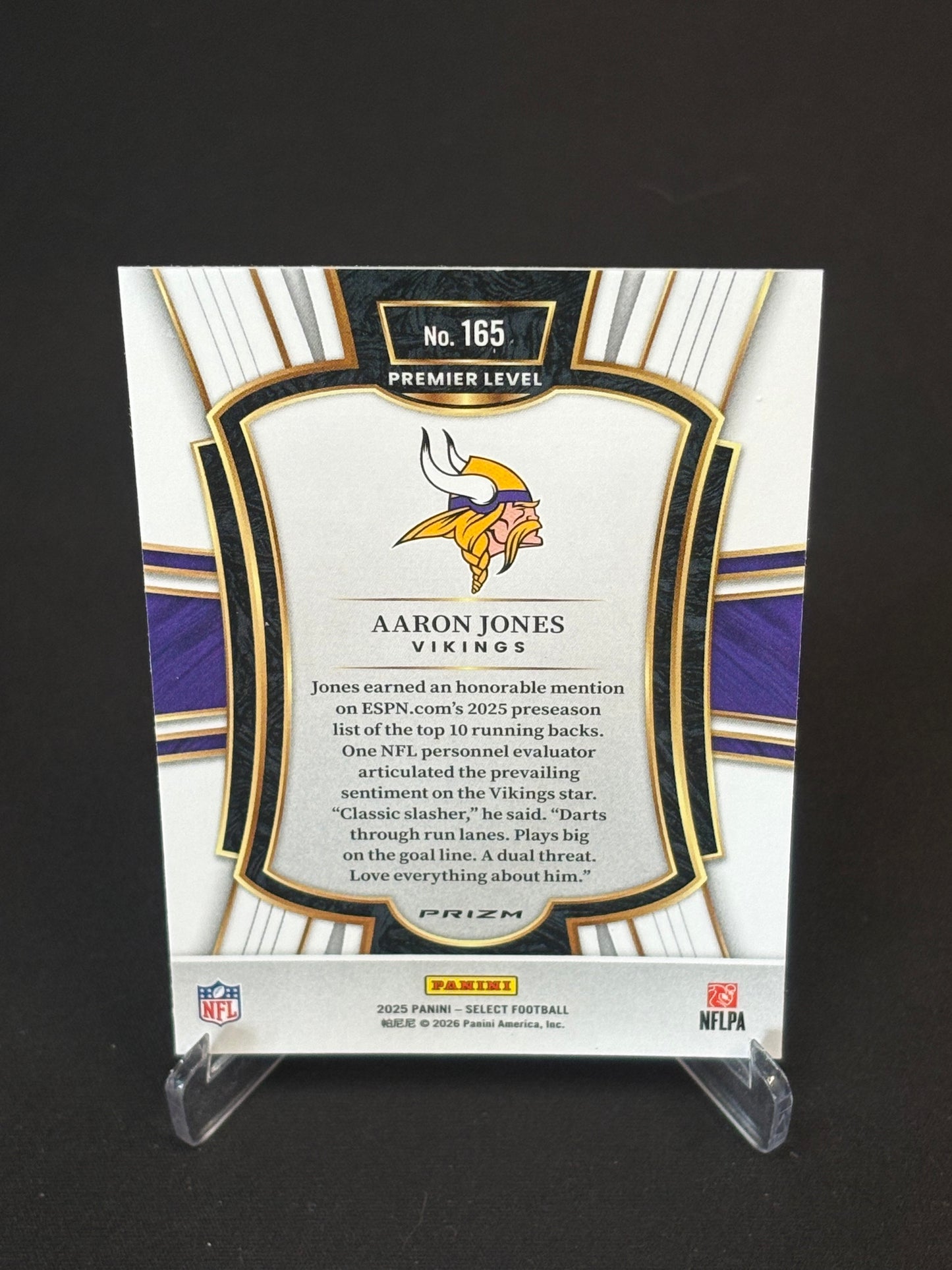 Aaron Jones Select 2025 "Blue White Red" Minnesota Vikings