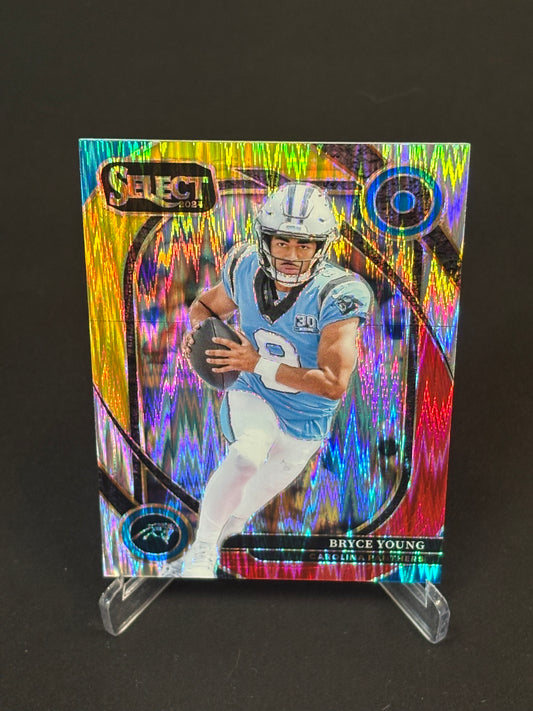 Bryce Young Select 2024 "Red and Yellow Shock" Carolina Panthers