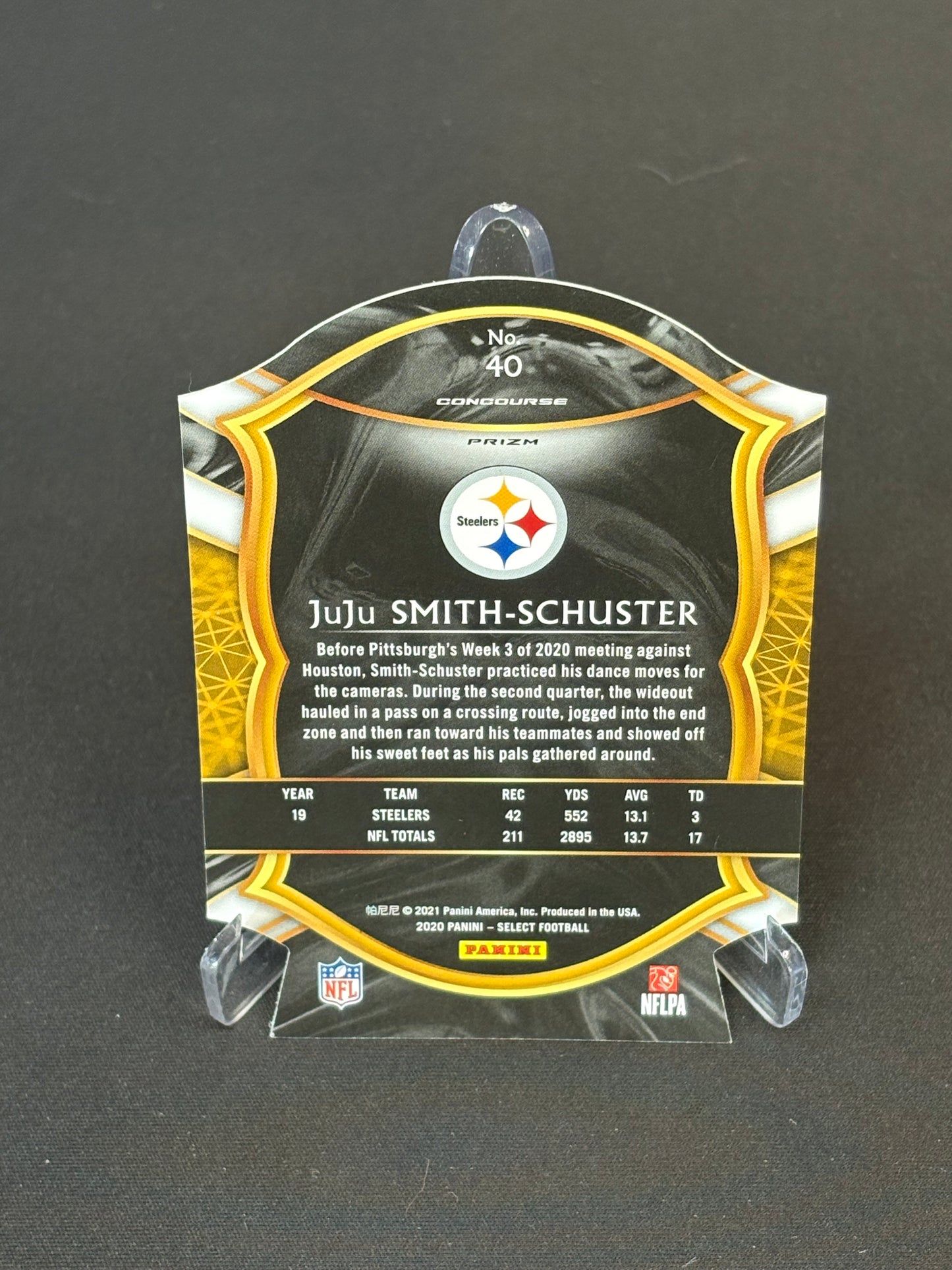 Juju Smith-Schuster Select 2020 "Green Die Cut" Pittsburgh Steelers