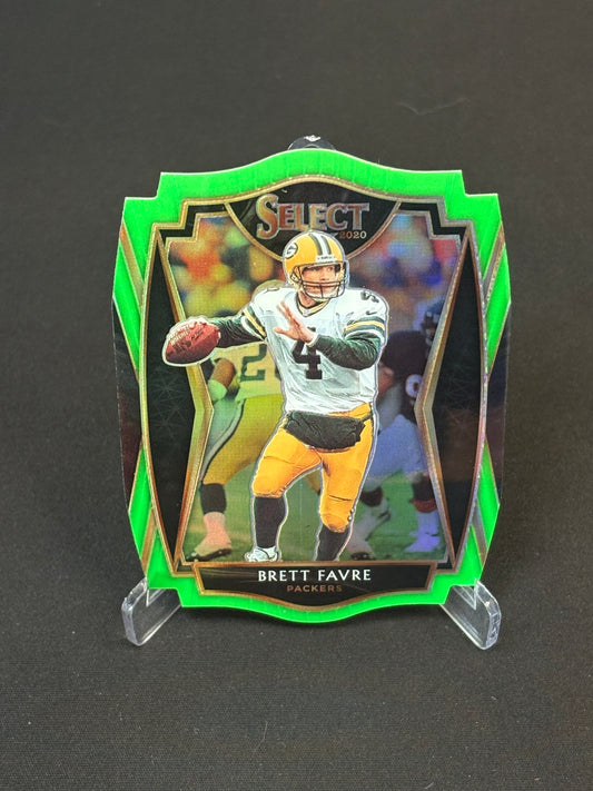 Brett Favre Select 2020 "Green Die Cut" Green Bay Packers