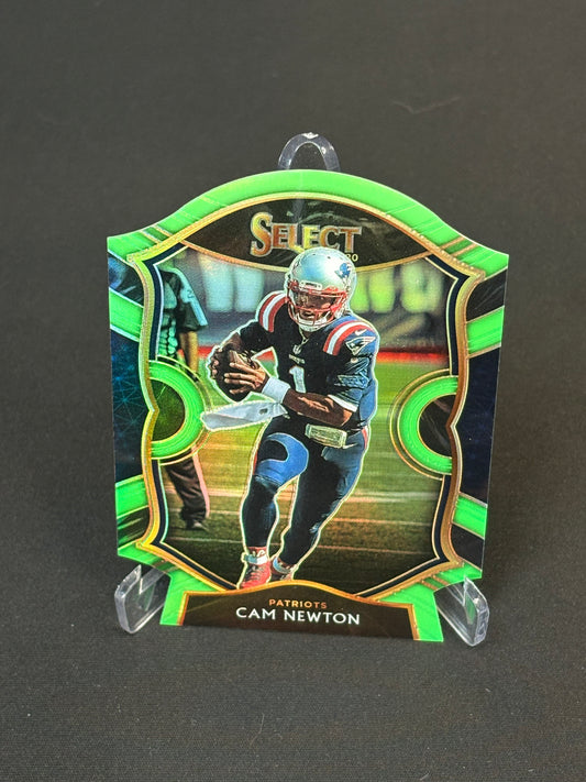 Cam Newton Select 2020 "Green Die Cut" New England Patriots