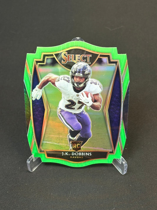 J.K Dobbins RC Select 2020 "Green Die Cut" Baltimore Ravens