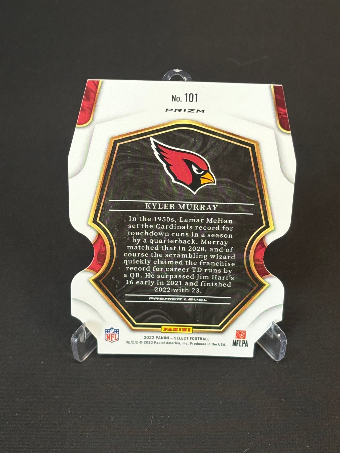 Kyler Murray Select 2022 "Blue White Red Die Cut" Arizona Cardinals