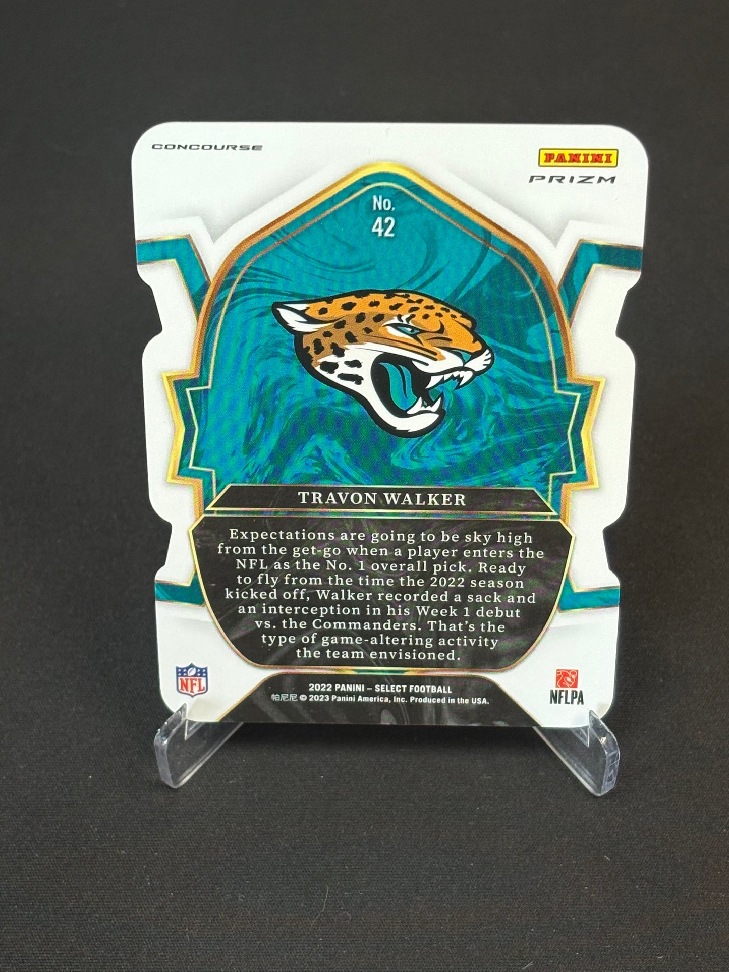 Travon Walker Select 2022 "Blue White Red Die Cut" Jacksonville Jaguars
