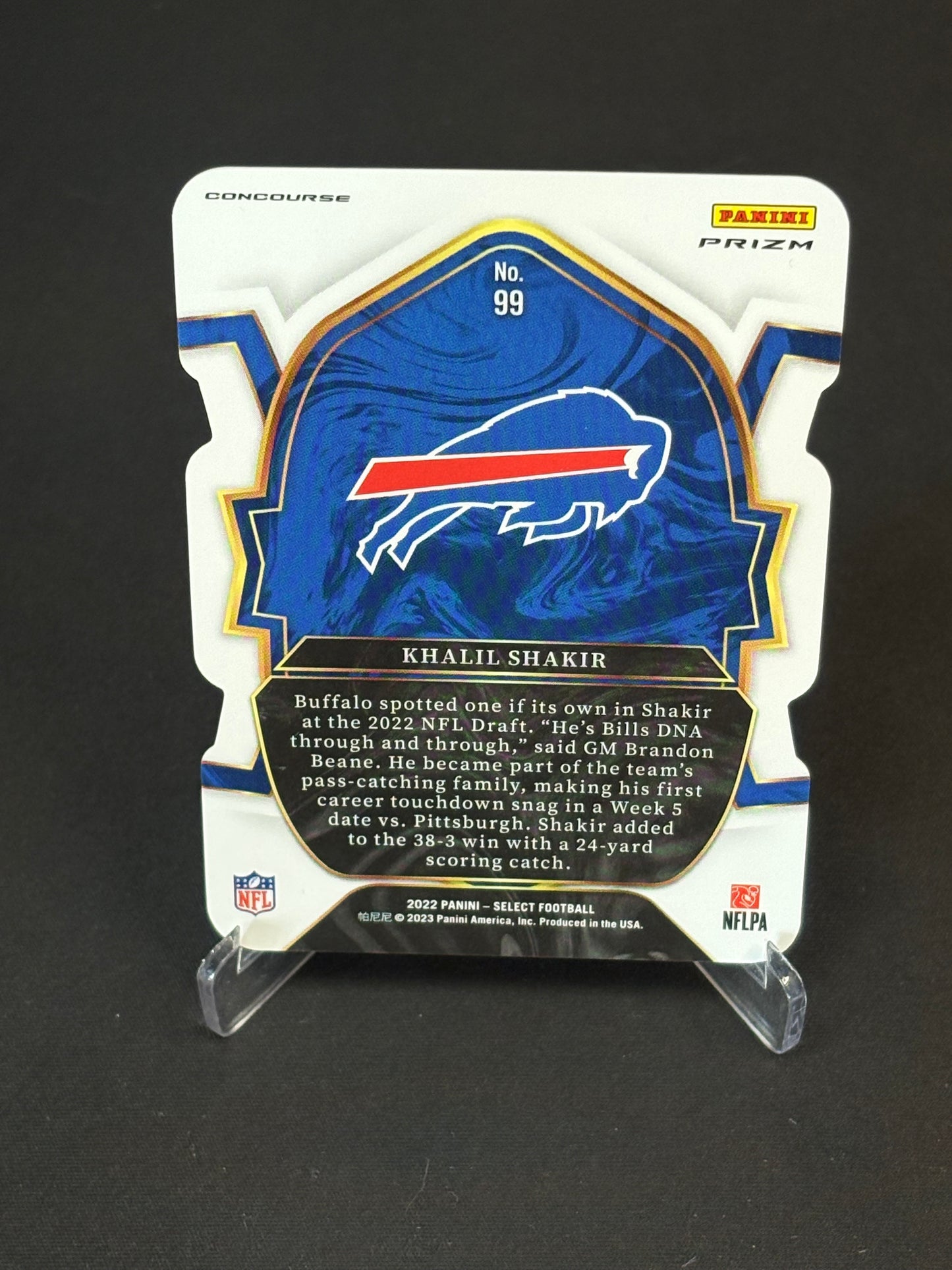 Khalil Shakir RC Select 2022 "Silver Die-Cut" Buffalo Bills