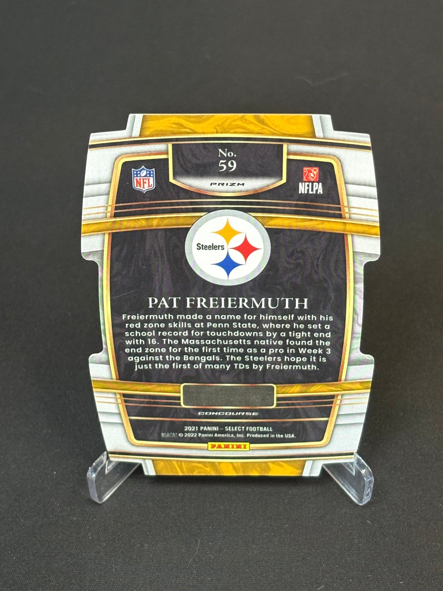 Pat Freiermuth RC Select 2021 "Silver Die-Cut" Pittsburgh Steelers