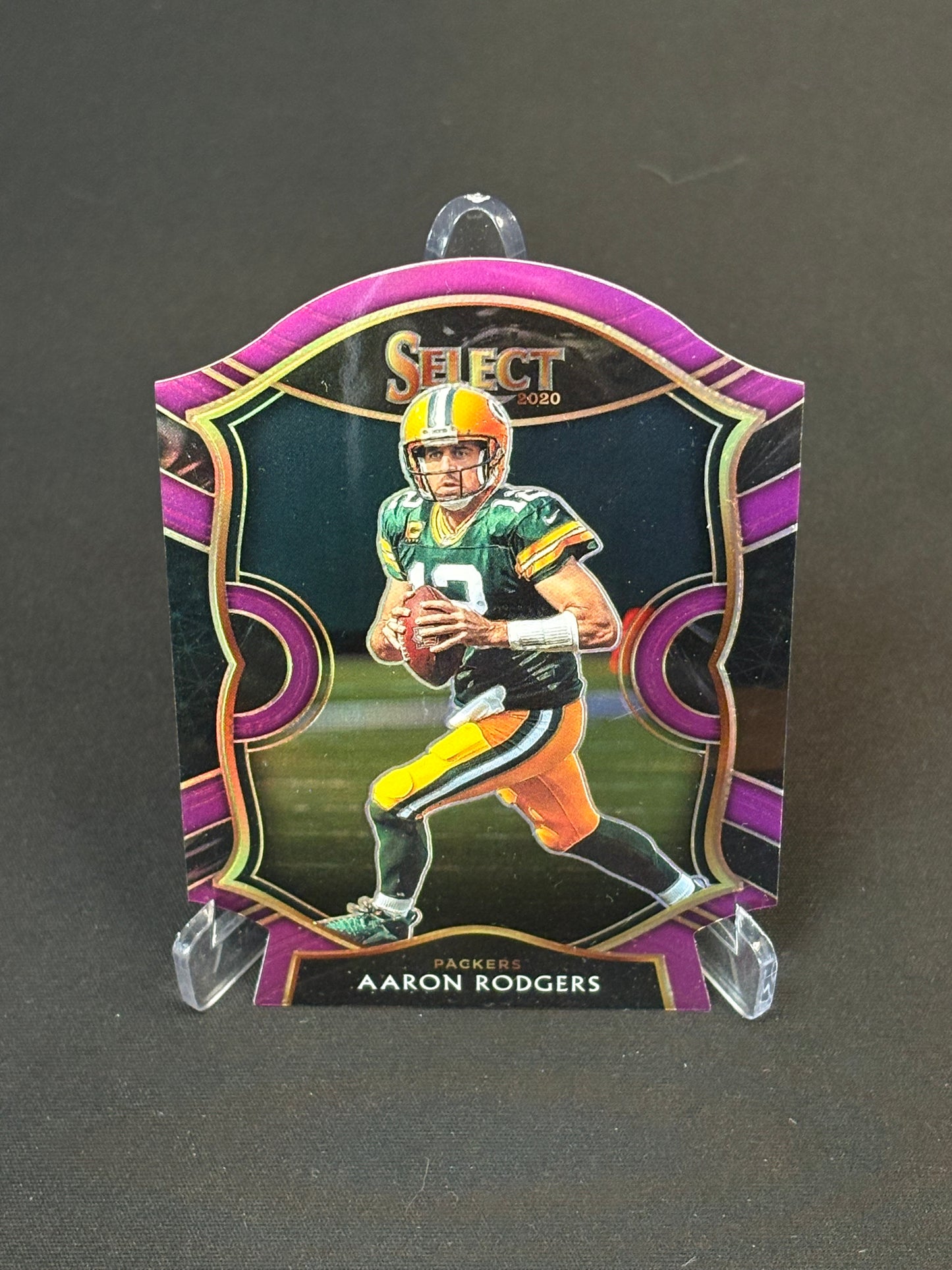 Aaron Rodgers Select 2020 "Purple Diec-Cut" Green Bay Packers